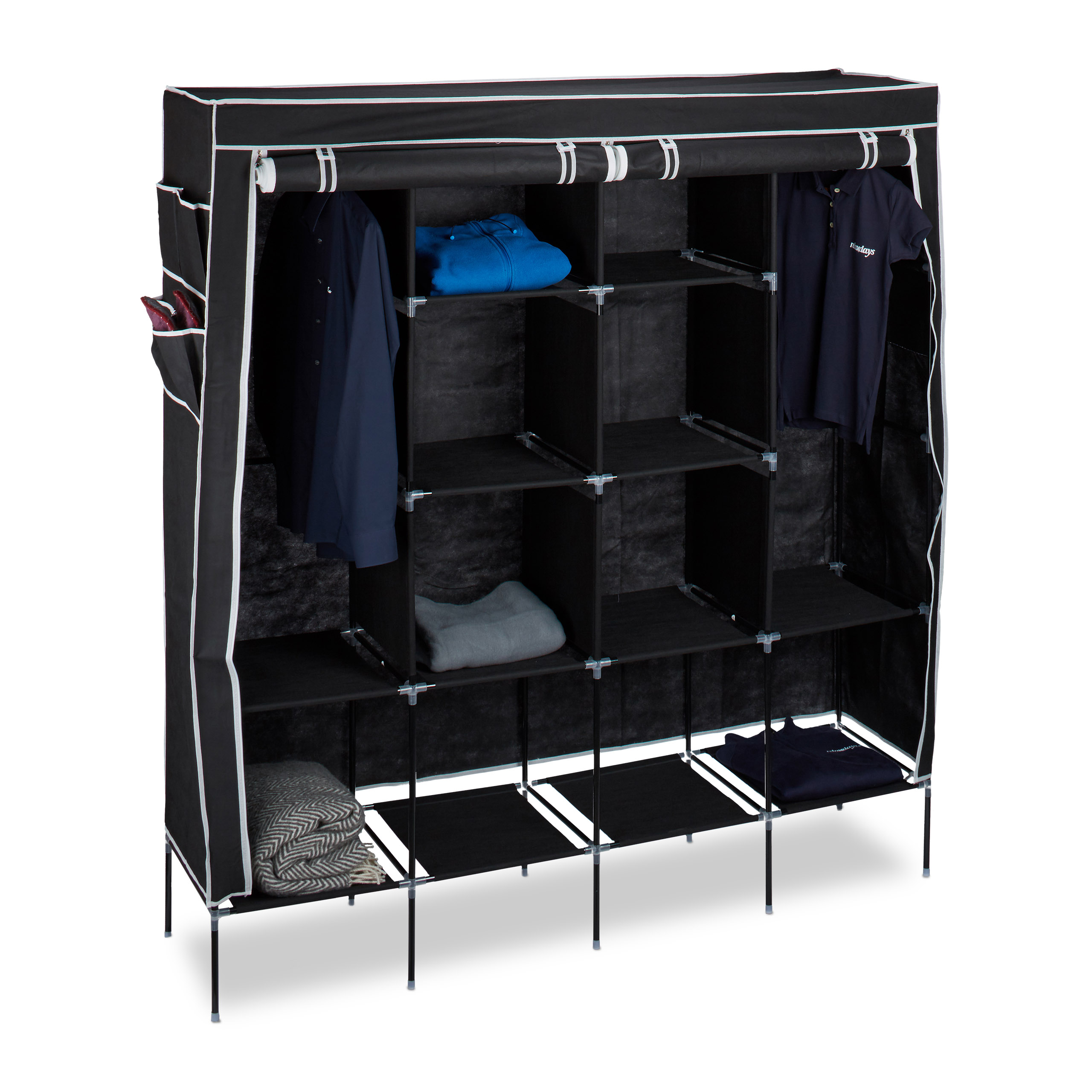 Kleiderschrank Stoffschrank Faltschrank Wäscheschrank Garderobe