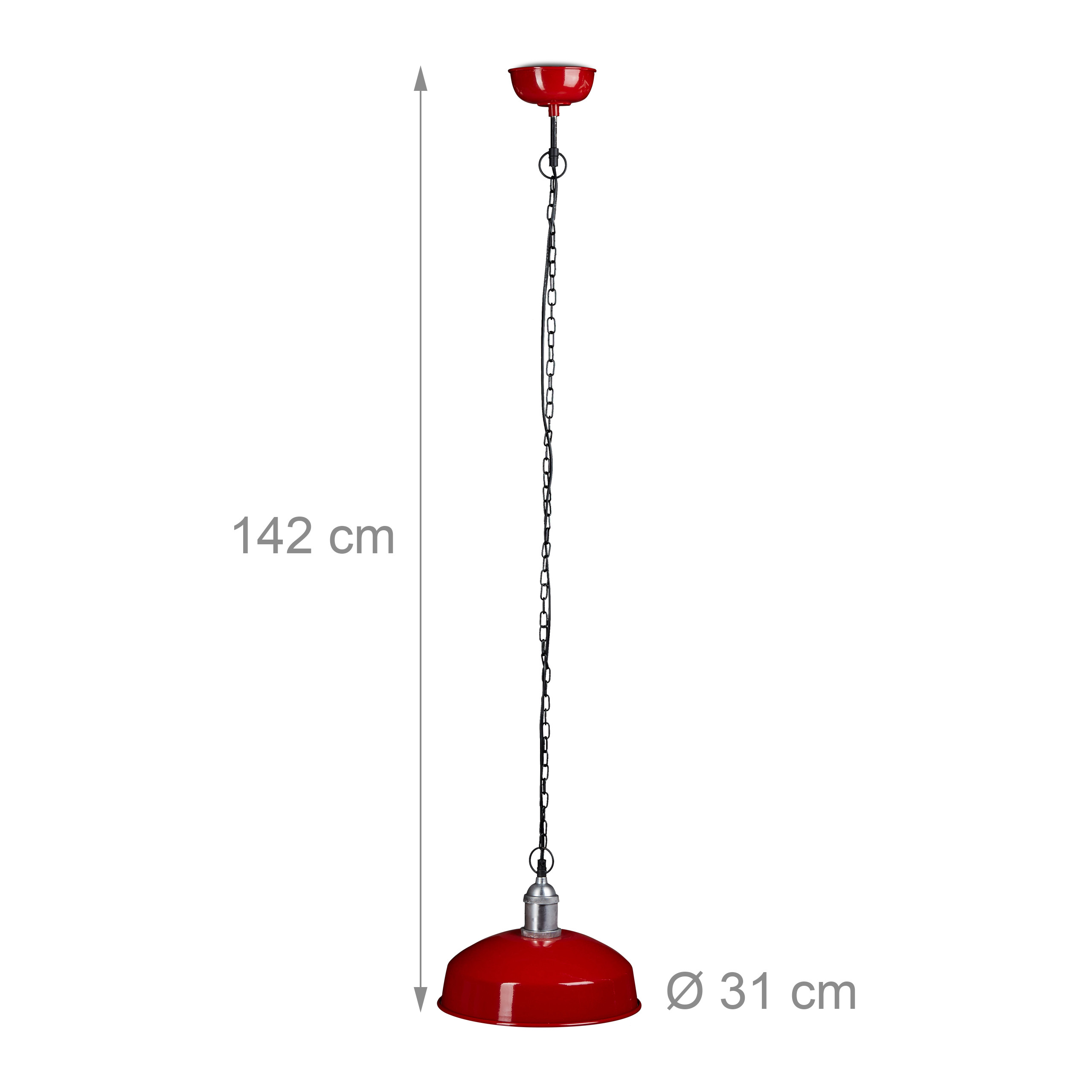 Pendelleuchte Eisen, Deckenlampe mit Kette, Hängeleuchte modern in