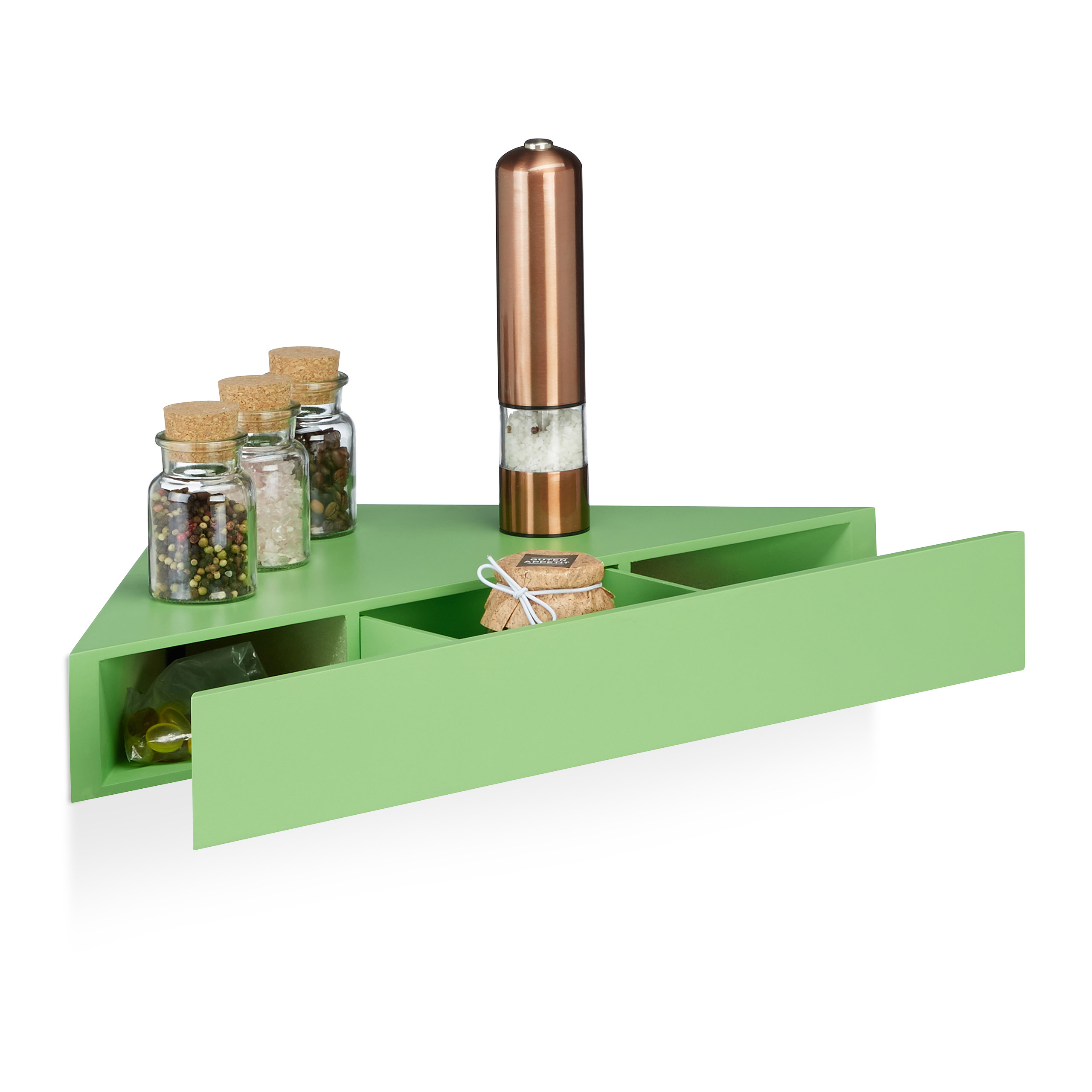 Eck Wandregal Hängeregal Eckregal Schubladenregal Holzregal Eckablage