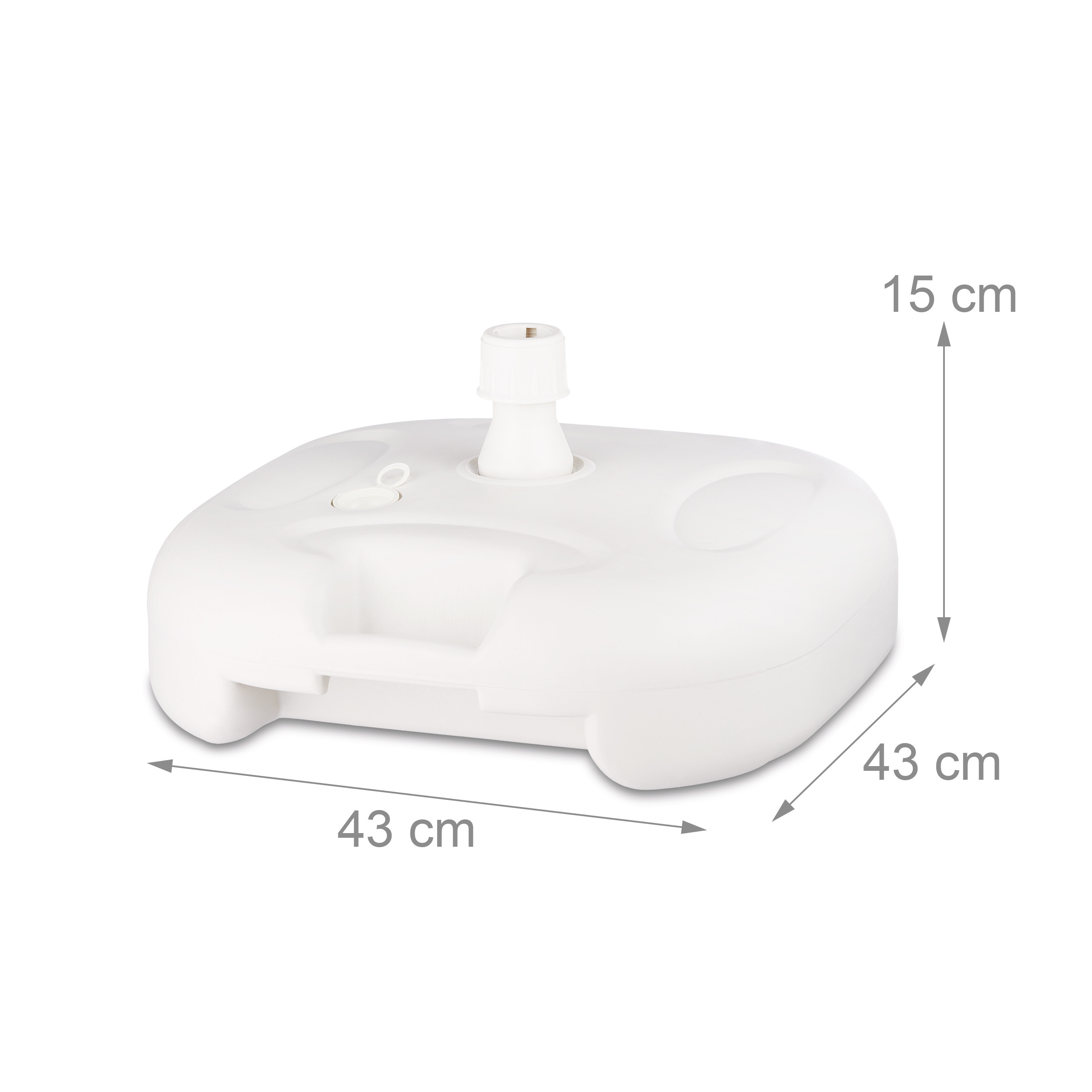 2 tlg. Sonnenschirm Set Sonnenschirmständer Sonnenschirm eckig