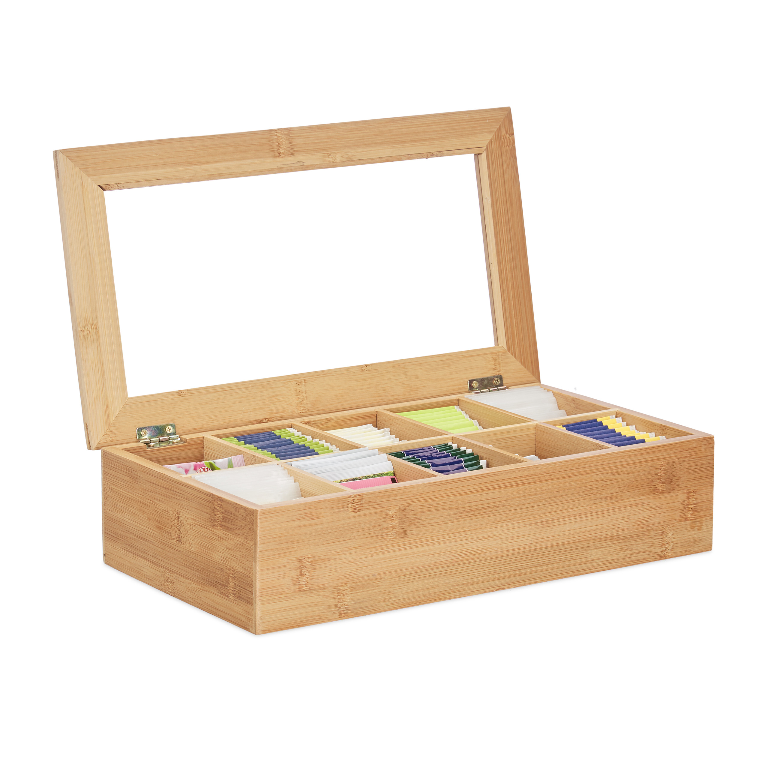 Teebox Teekiste Teekasten Teebehälter Teeregal Aufbewahrung Bambus 10