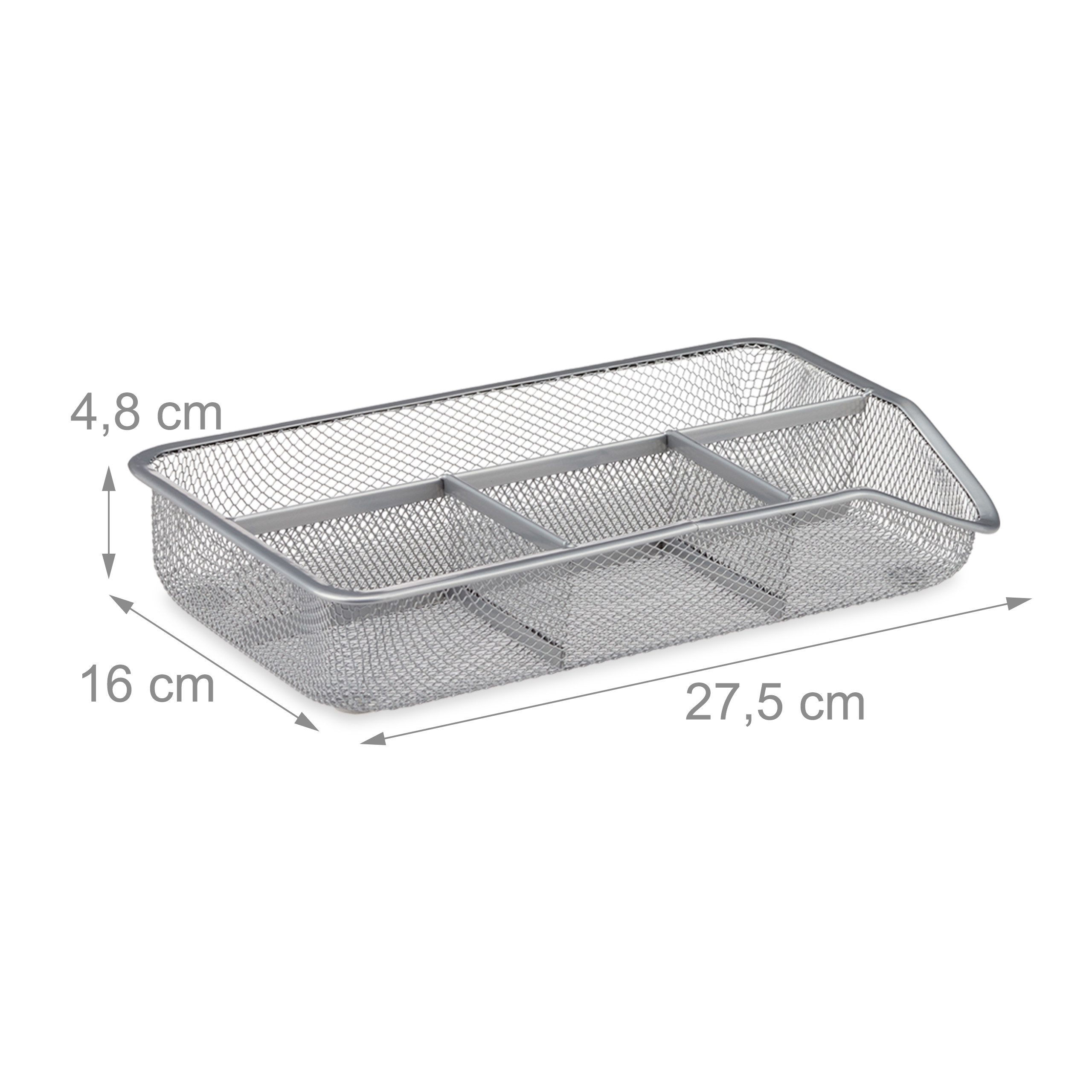 Schreibtischorganizer 4 Ablagen Metall Mesh Schubladenorganizer
