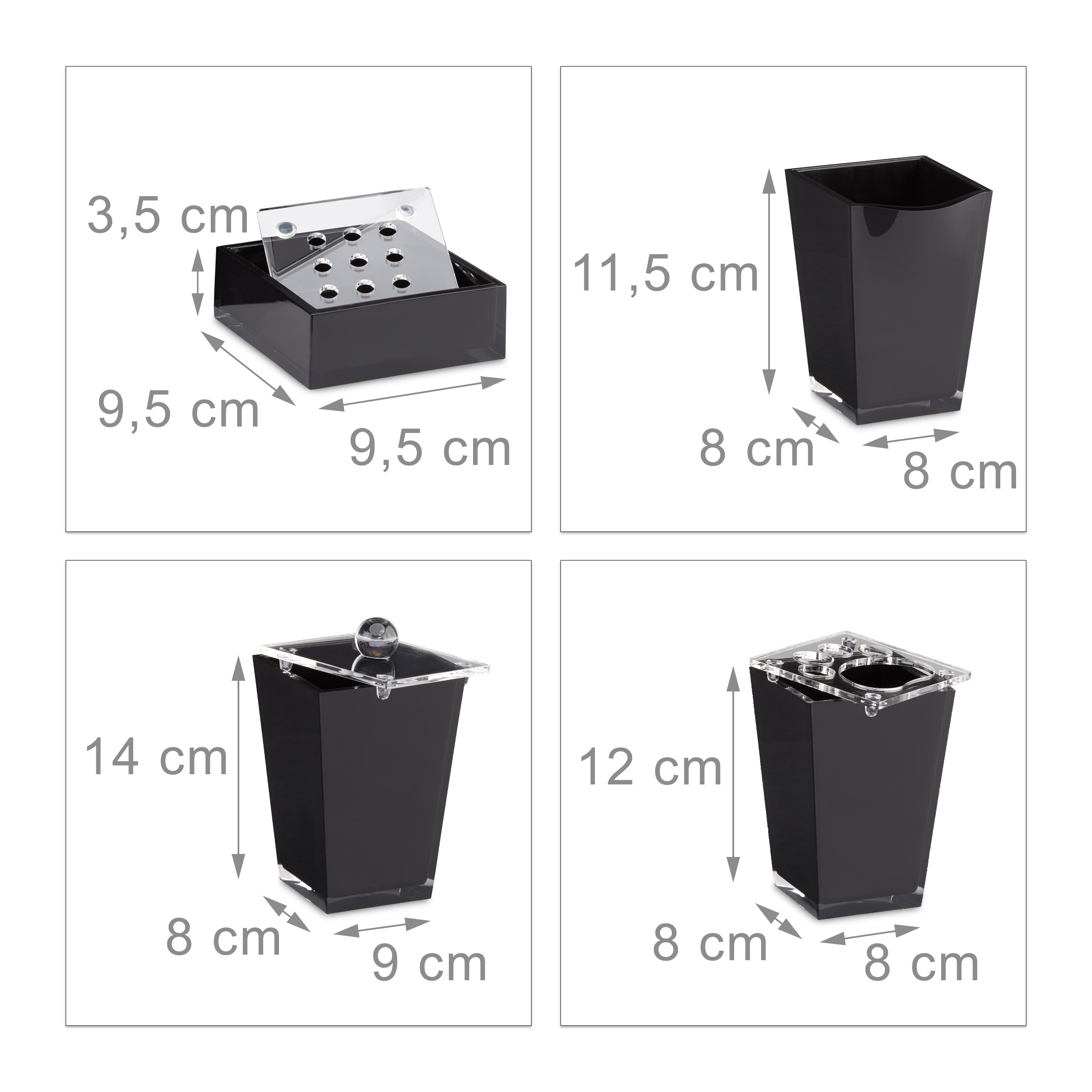 Badaccessoires Set 5-teilig, Badezimmerset Zubehör, Badset komplett