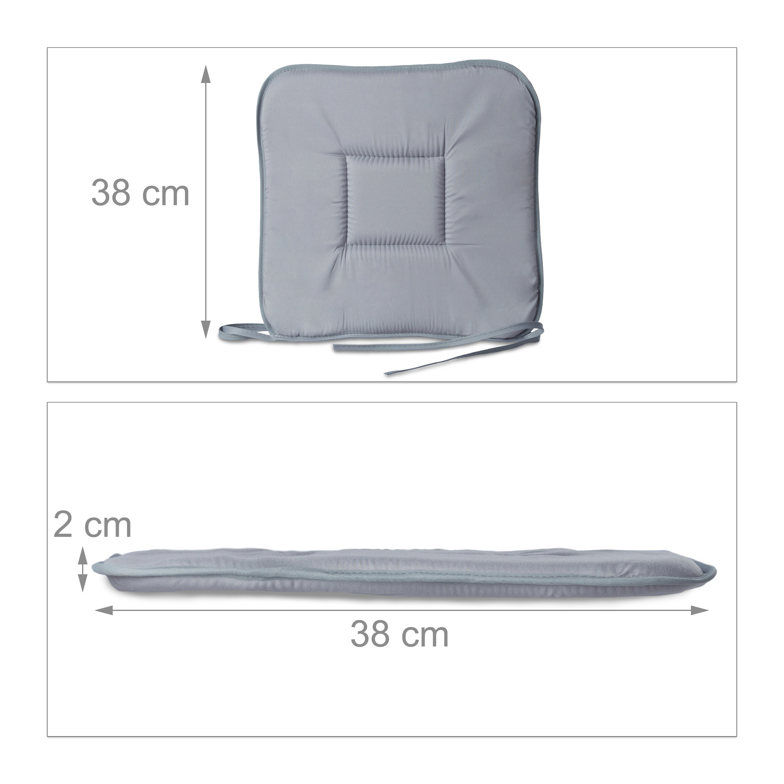 8x Stuhlkissen waschbar bunte Sitzkissen und Stuhlauflagen 40x40