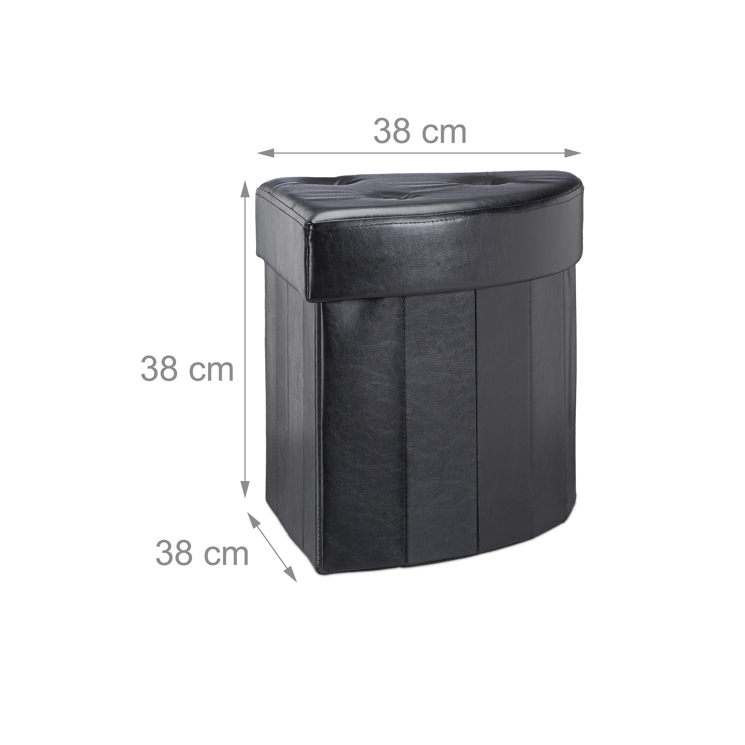 Hocker eckig, Sitzhocker mit Stauraum, Aufbewahrungsbox, Eckhocker