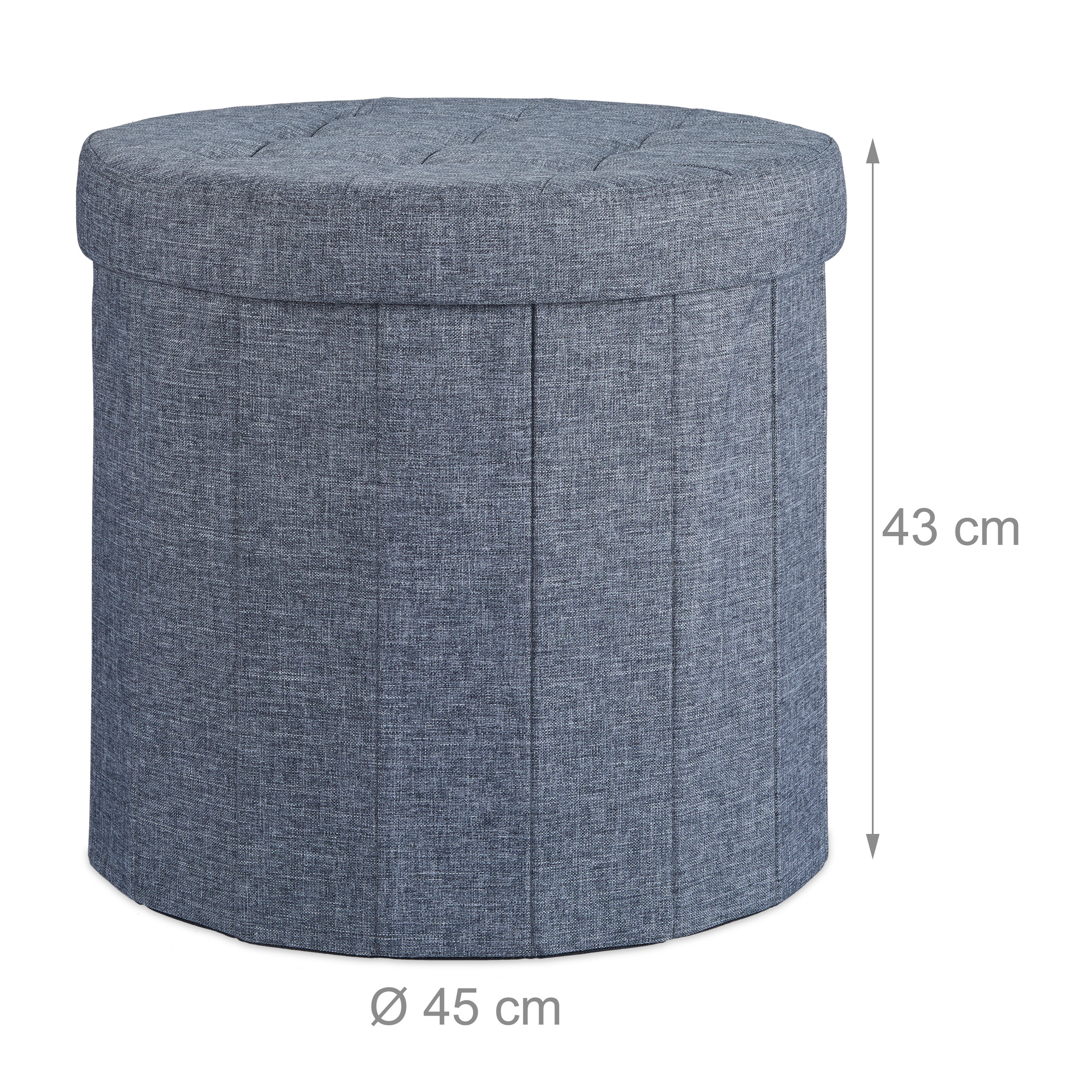 Tabouret avec espace de rangement taille L environ Tabouret Grand