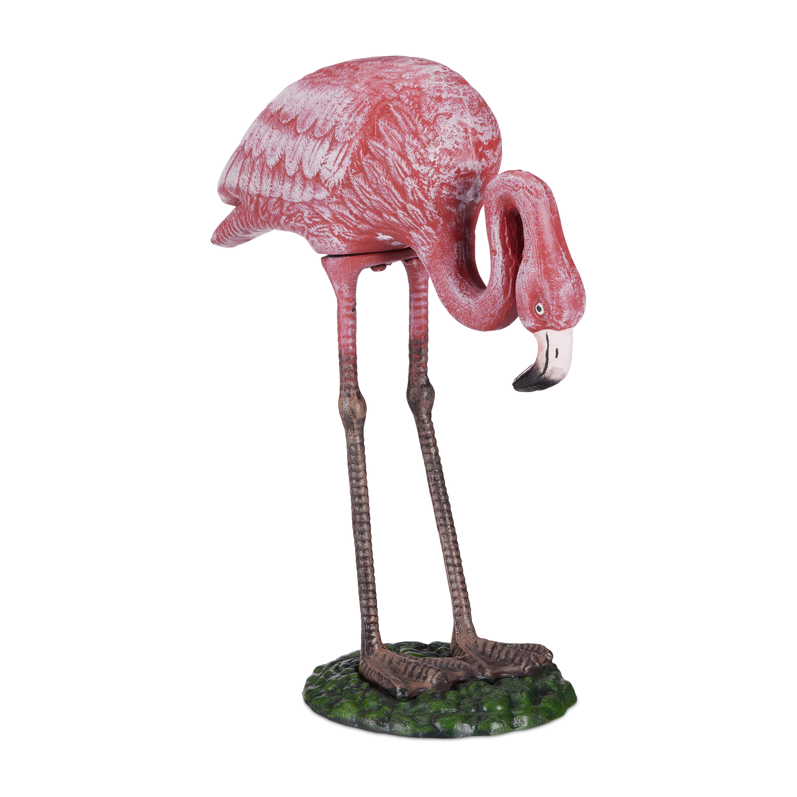Gartendeko Metall Gartenfigur groß Dekofigur Flamingo Metallfigur Garten pink