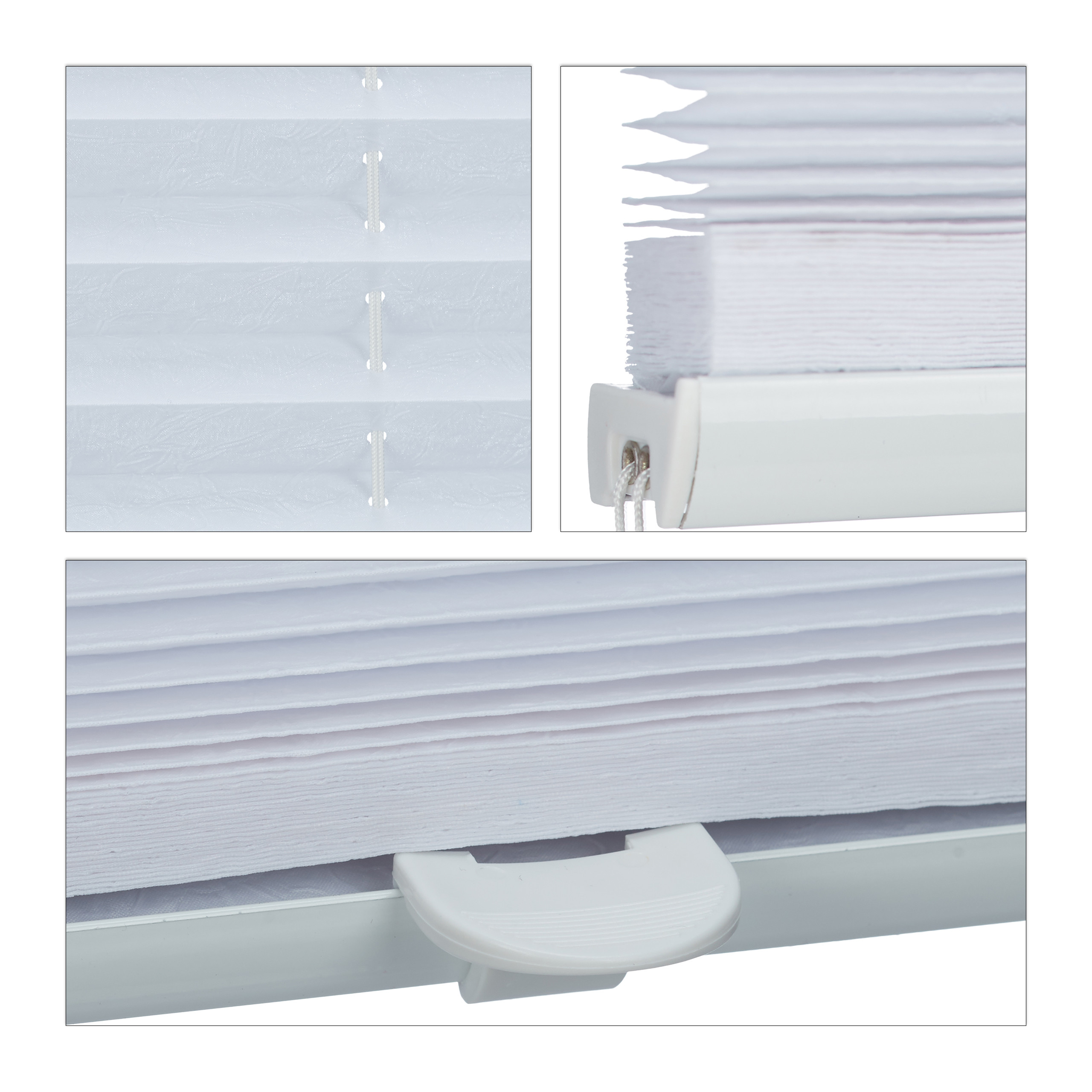2x Plissee Rollo ohne Bohren 90x210 Faltrollo Faltstore ...