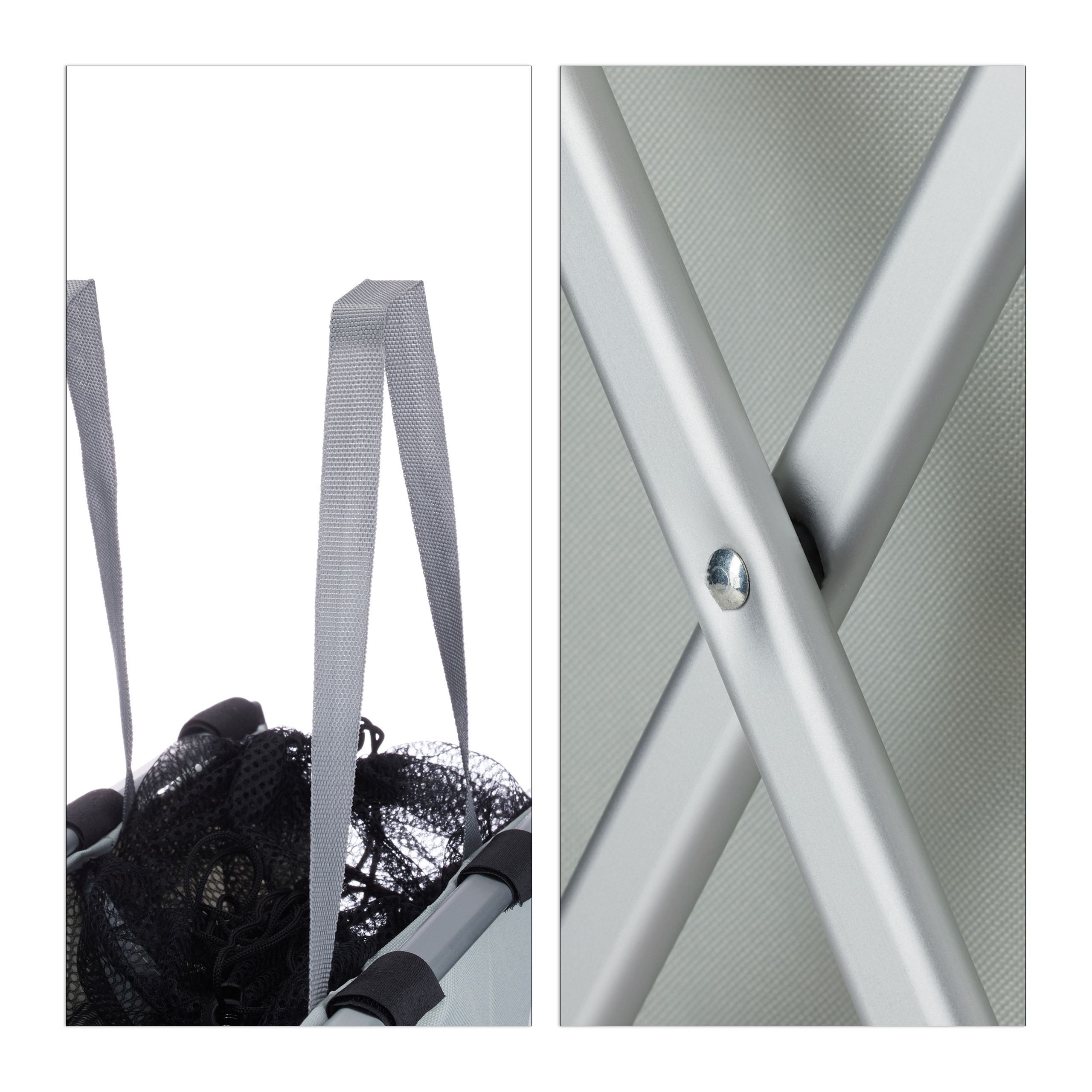 Wäschesortierer 3 Fächer 90L Klappgestell Wäschekorb Wäschesammler