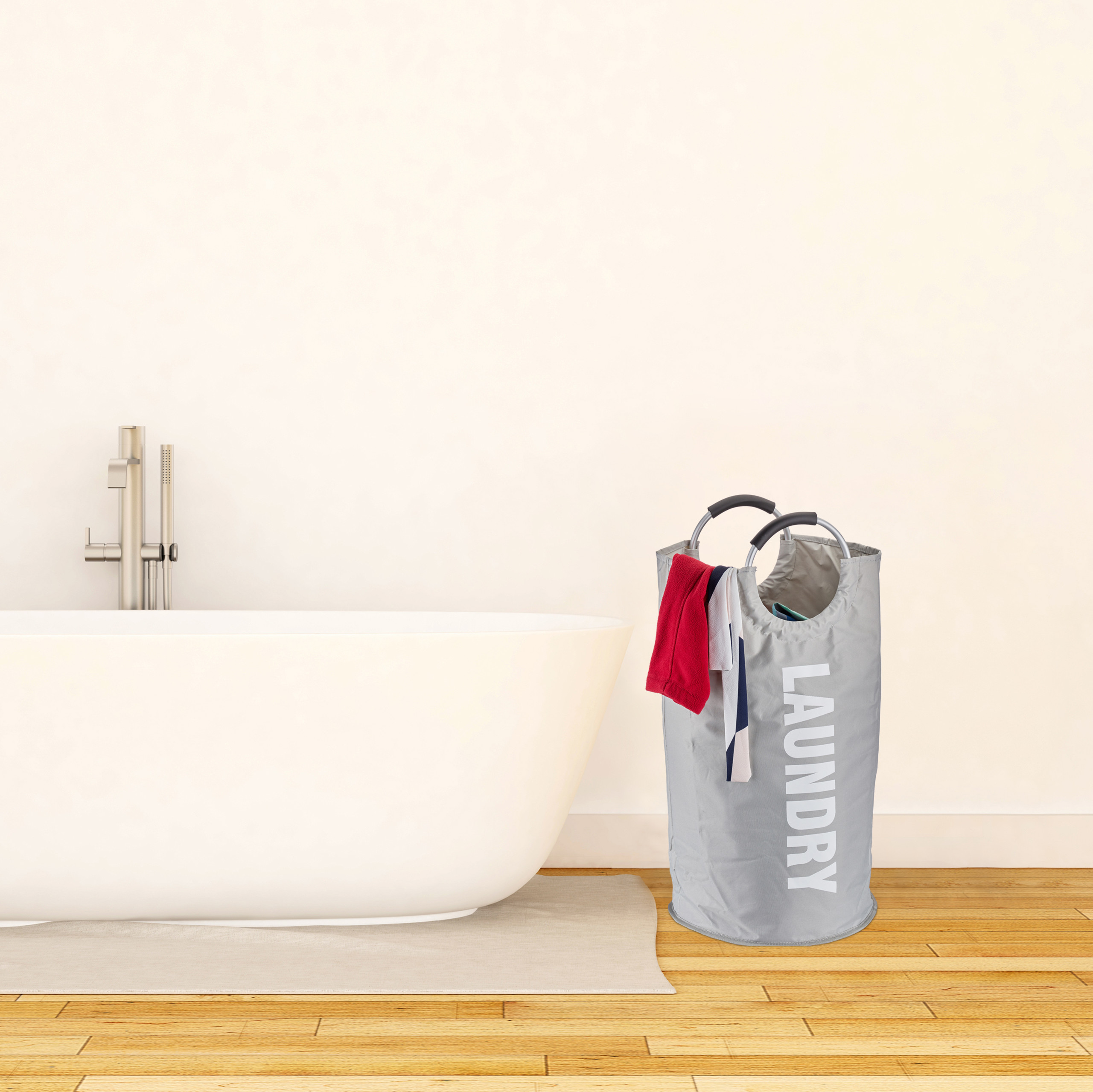 Faltbarer Wäschekorb, mit Henkel, 60 l, Wäschesammler, Wäschebox