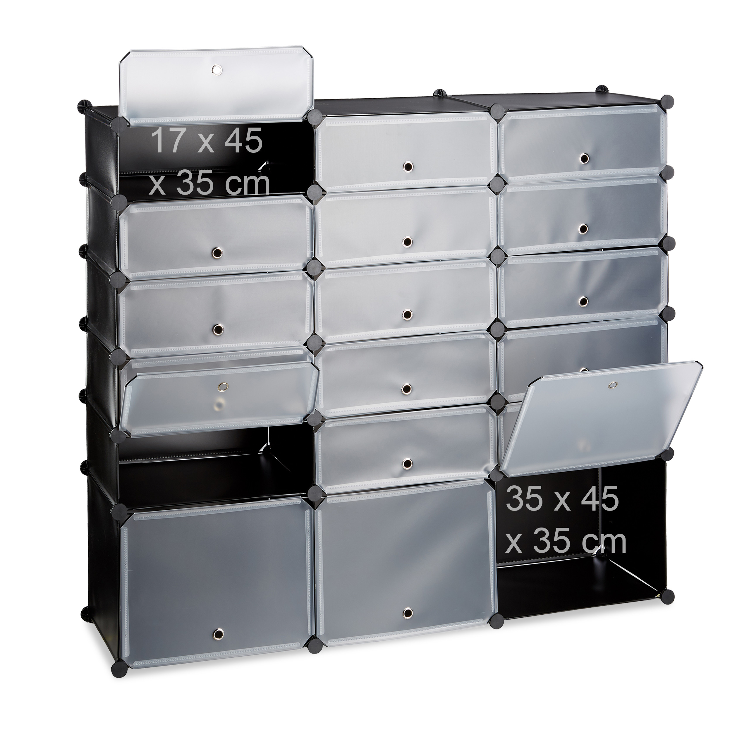 Schuhregal Kunststoff 18 Fächer Schuhschrank Standregal Schuhablage