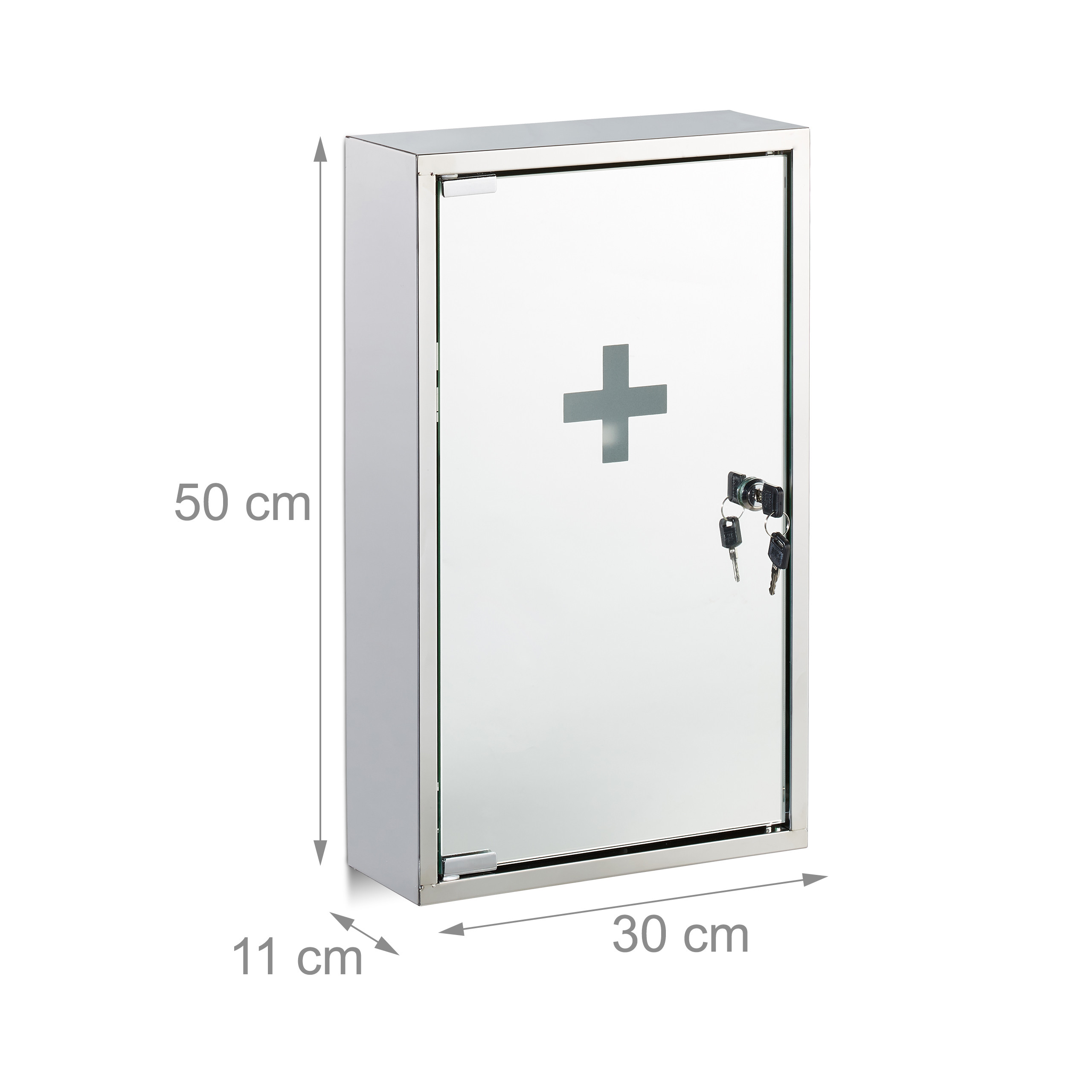 Medizinschrank Edelstahl Arzneischrank Spiegeltür Hausapotheke