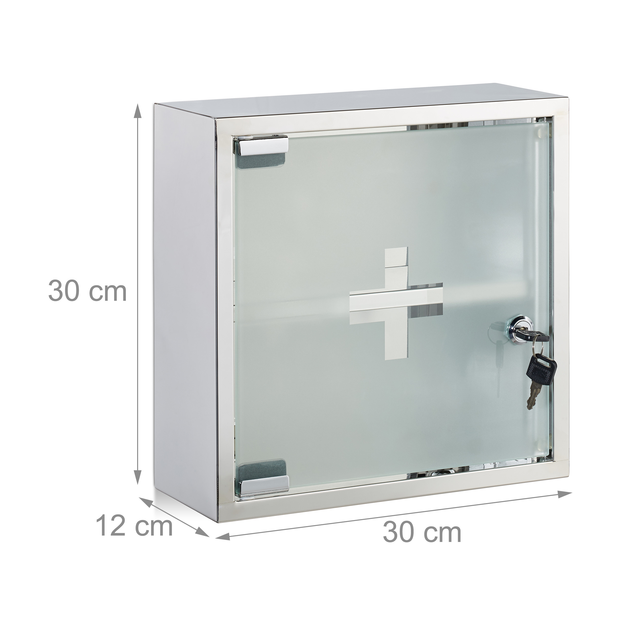 Medizinschrank Edelstahl quadratisch Arzneischrank Hausapotheke