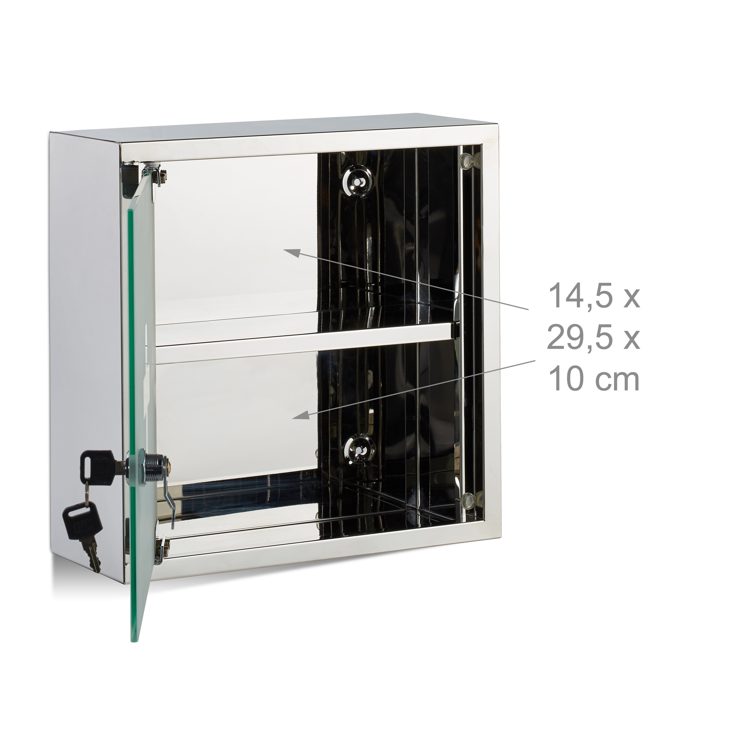 Medizinschrank Edelstahl quadratisch Arzneischrank Hausapotheke