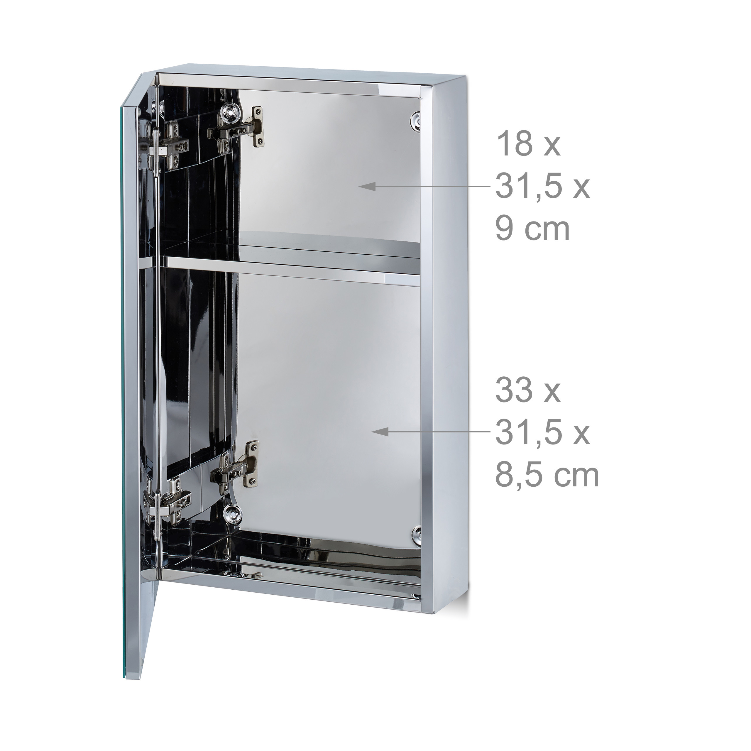 Medizinschrank Edelstahl Arzneischrank Spiegeltür Hausapotheke