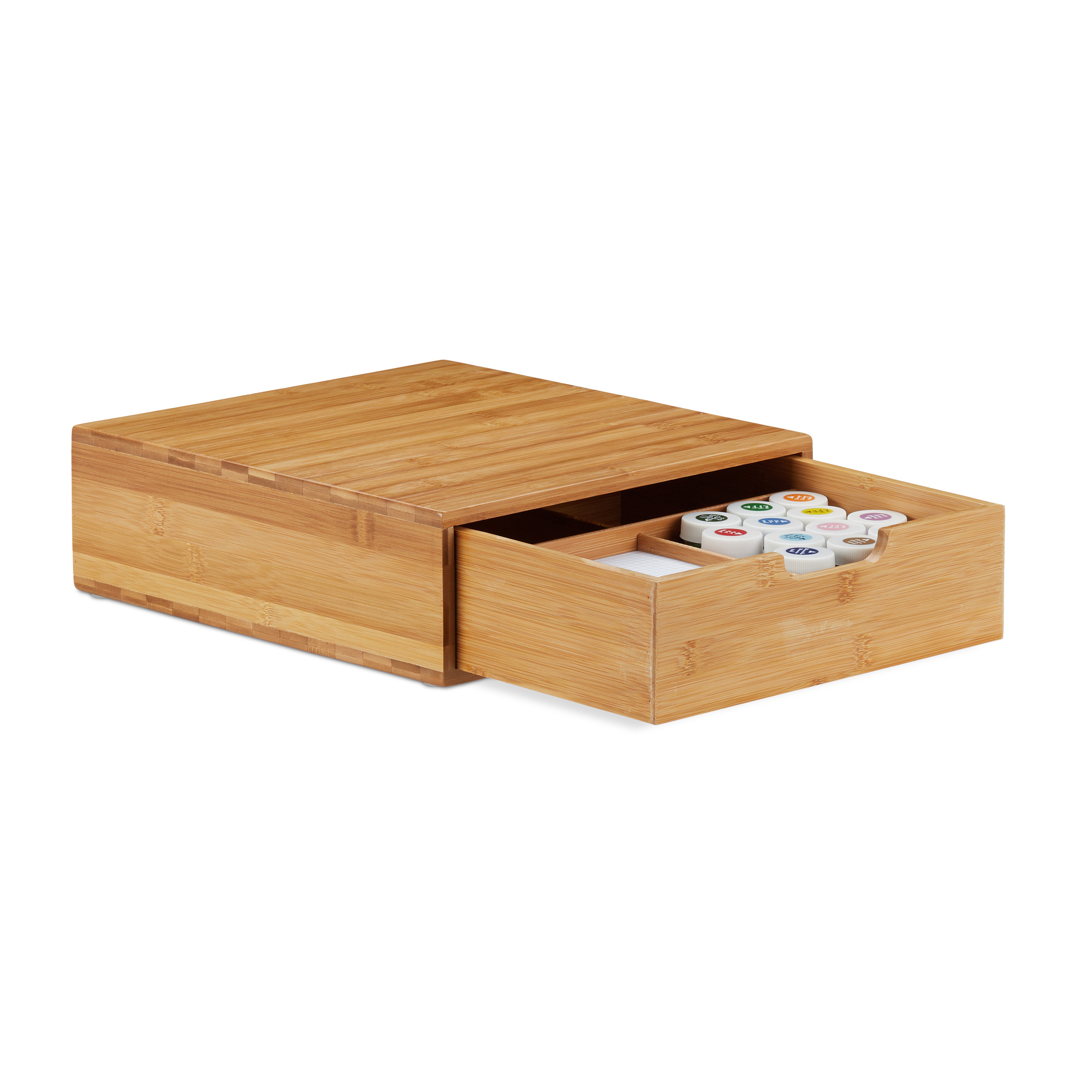 Schubladenbox Bambus Drawer Organizer Tischorganizer Schubladen