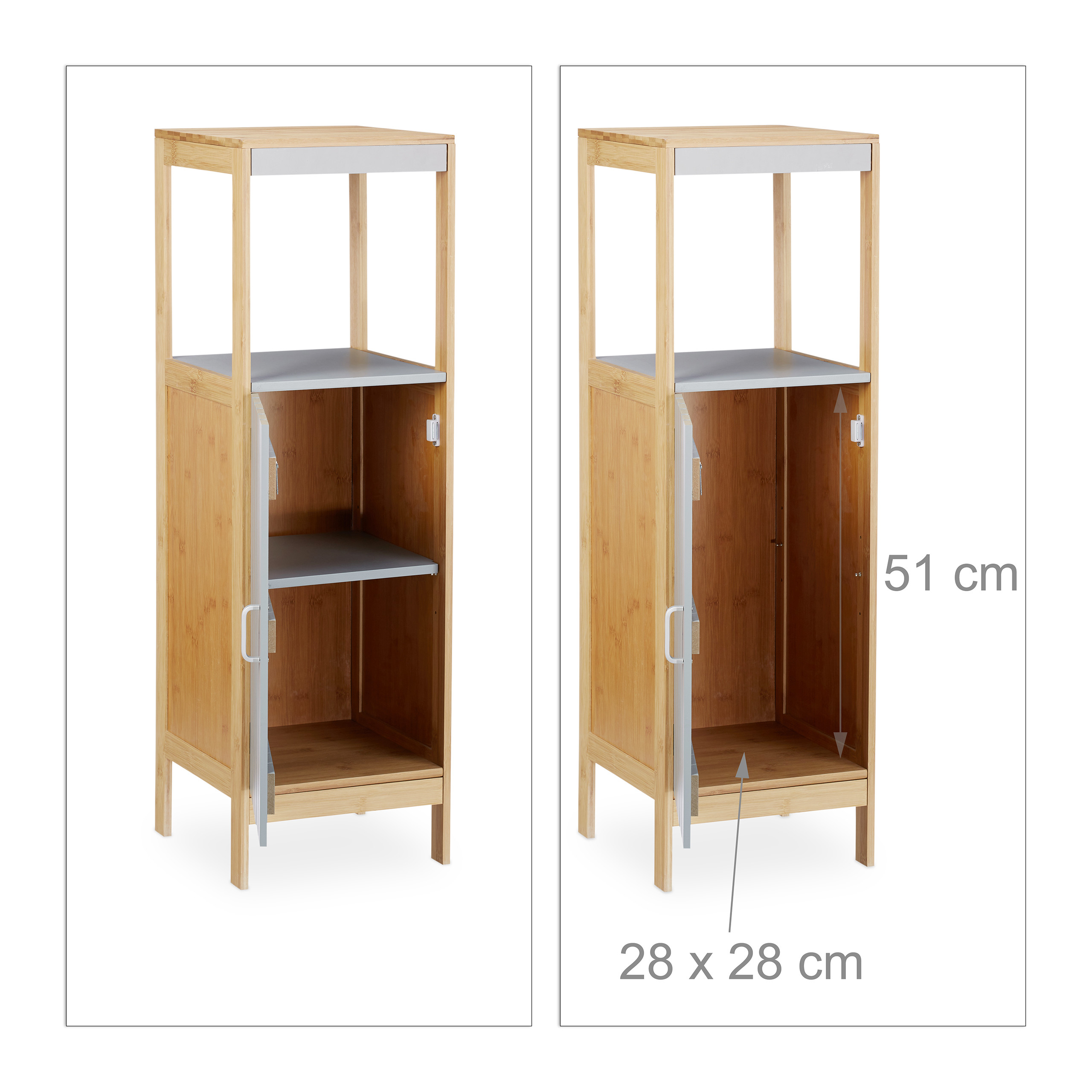 Badschrank Badregal Standregal Midiregal Bambusregal Midischrank