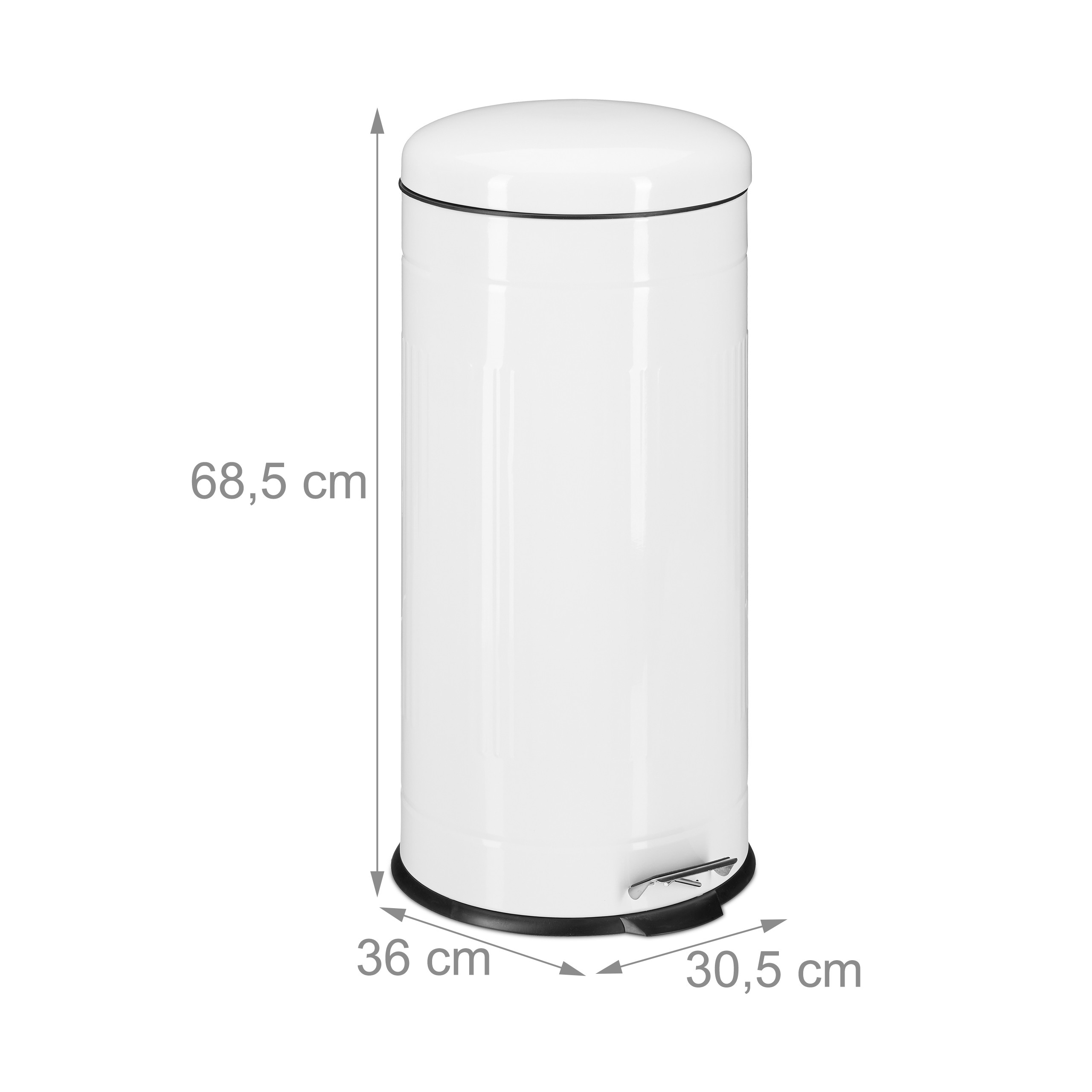 Treteimer 30l Mülleimer Tretmülleimer Inneneimer Edelstahl Abfalleimer