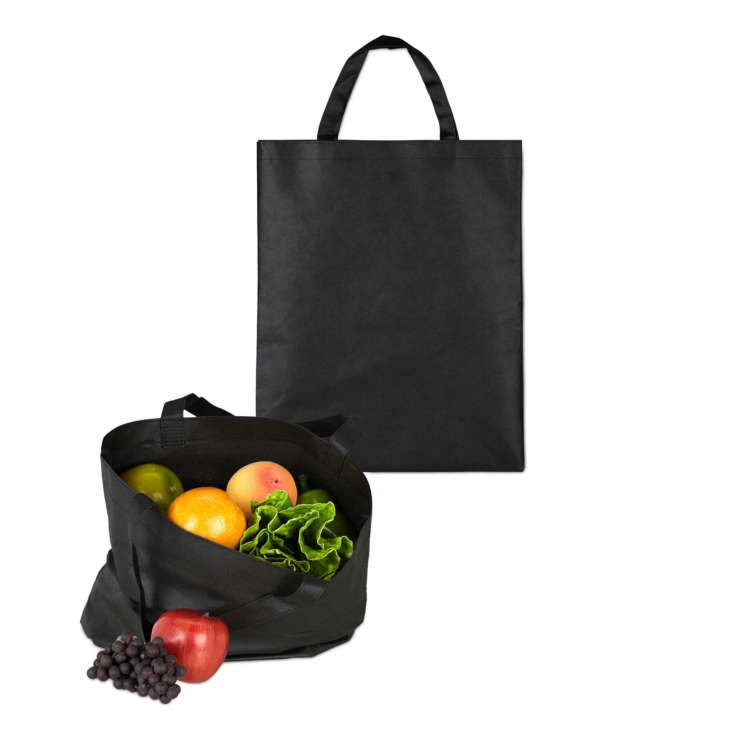 Stoffbeutel 10er Set Einkaufsbeutel Stofftasche Umhängebeutel unifarben