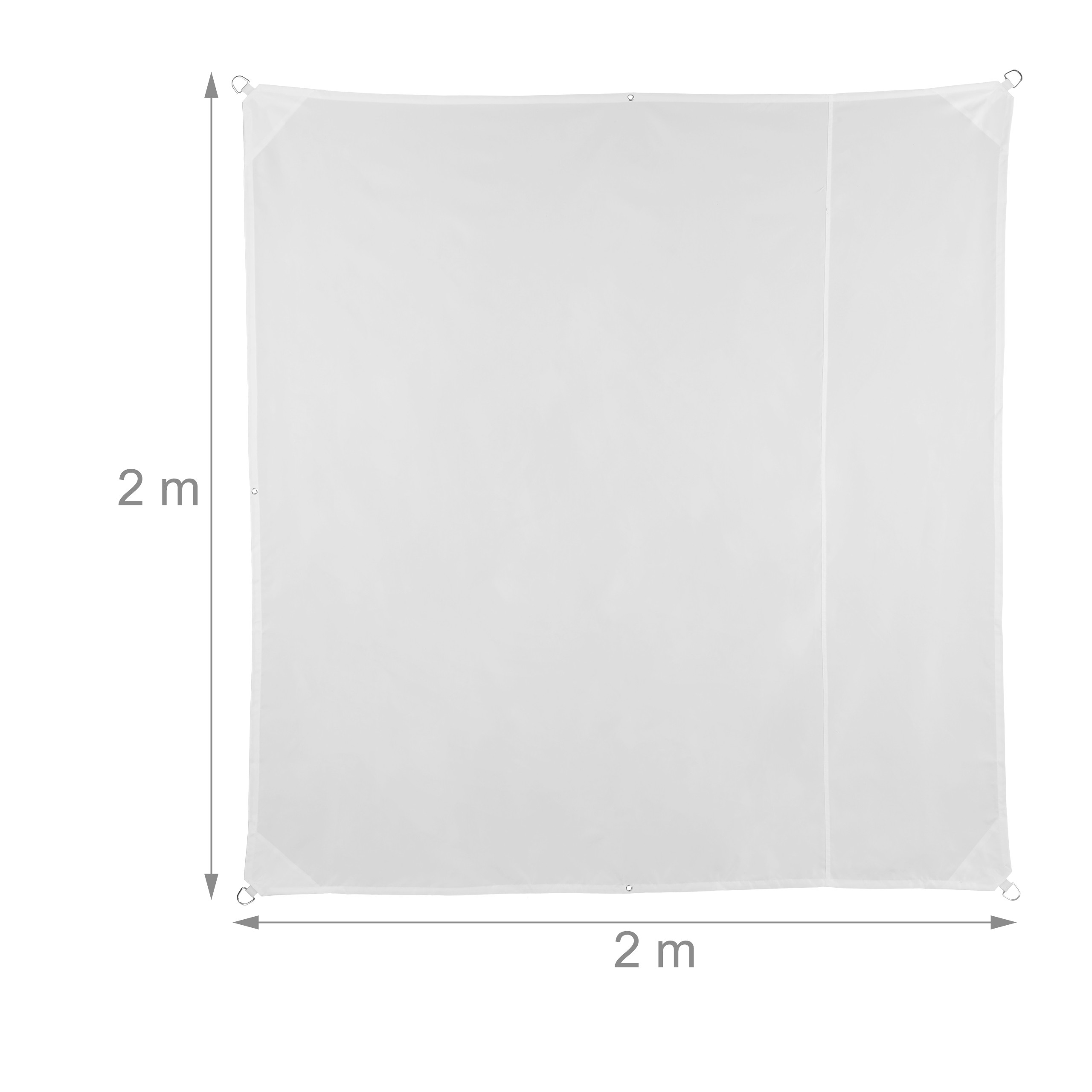 Sonnensegel Terrassendach Stoff Balkonsegel Segeltuch weiß quadratisch