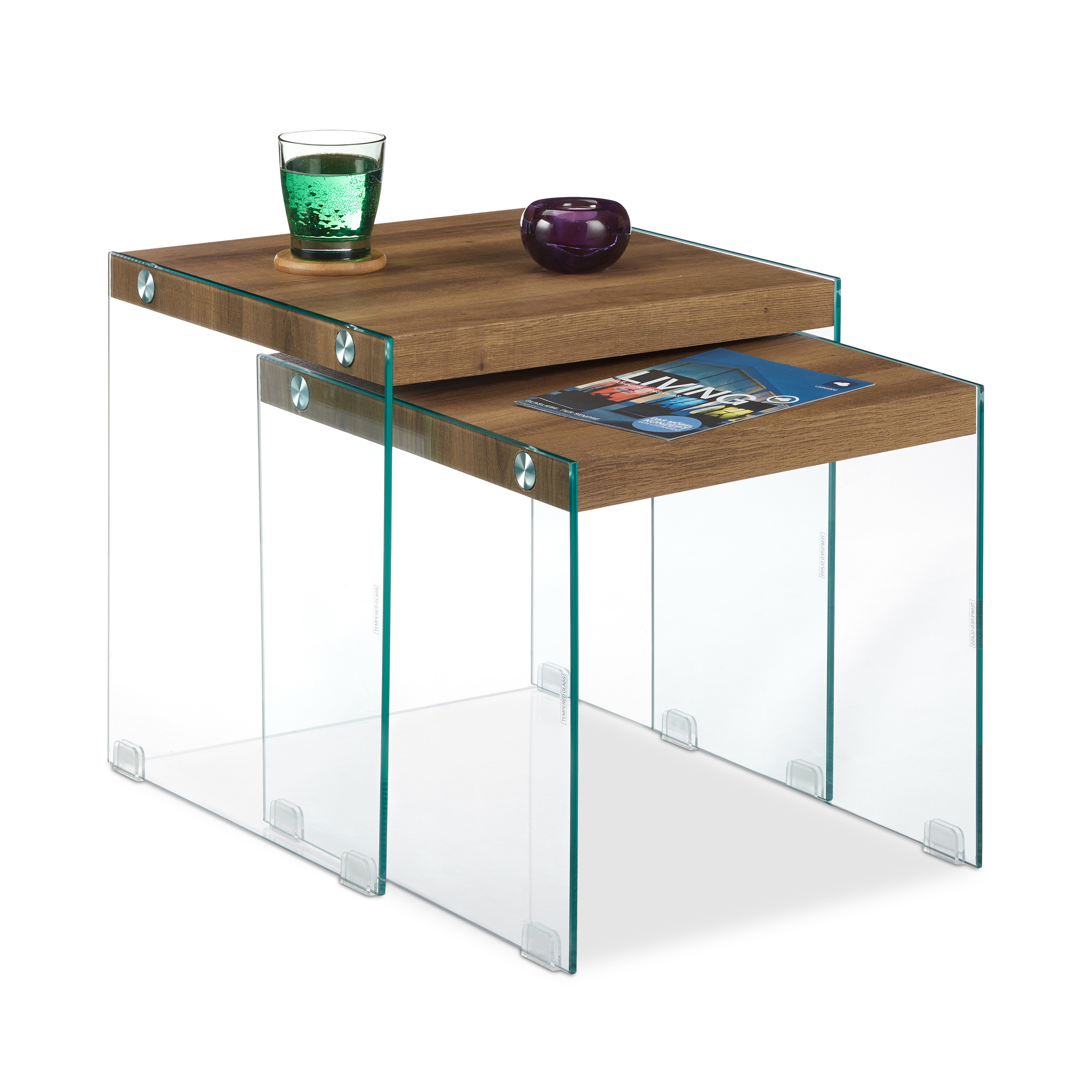 Satztische 2er Set Table basse table d'appoint table salon sofatisch à