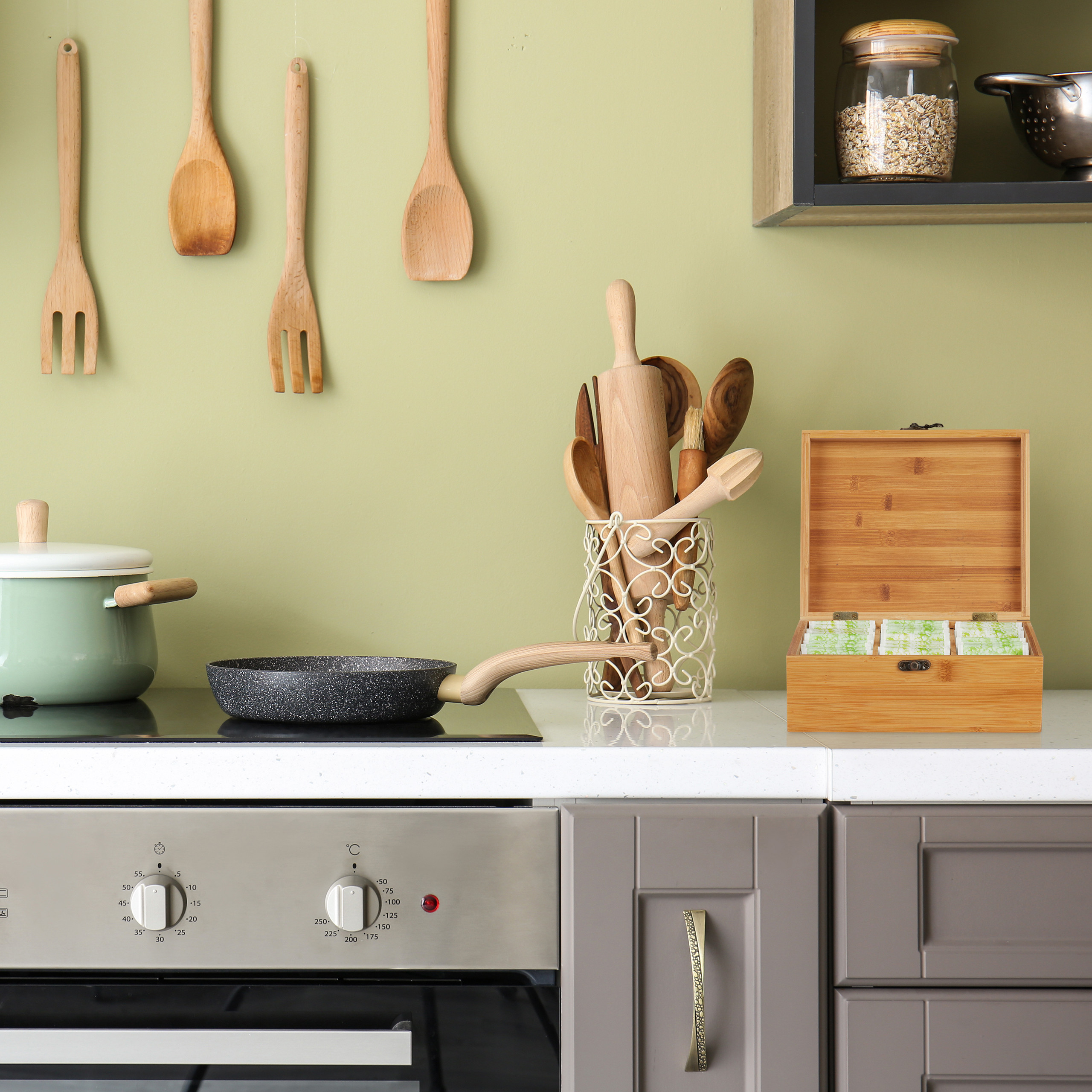 Teebox Bambus Teebeutelbox Teespender Teeregal teabag box Teedose