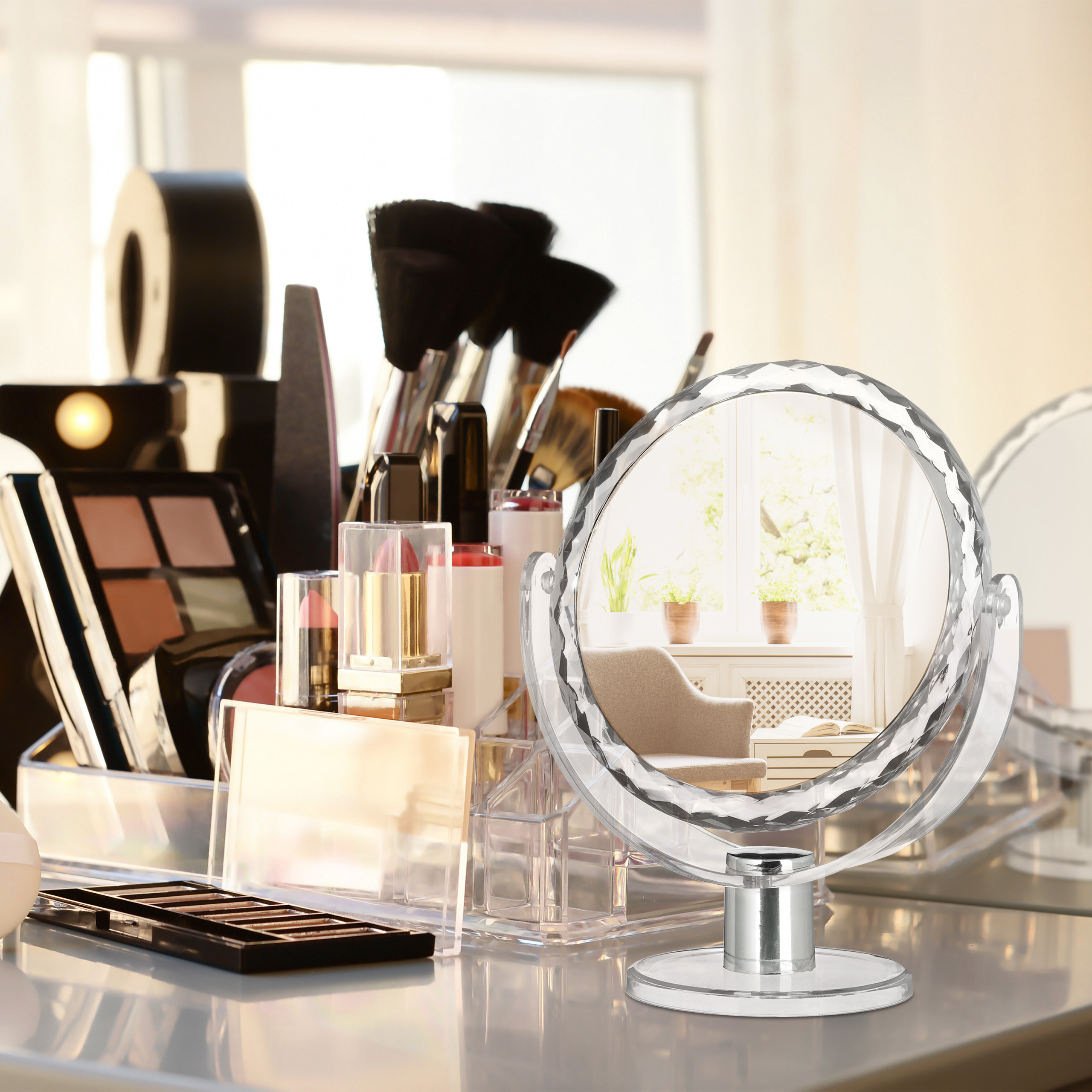 10 x Cosmetic Mirror Magnification, Make Up Mirror Round Vanity Mirror