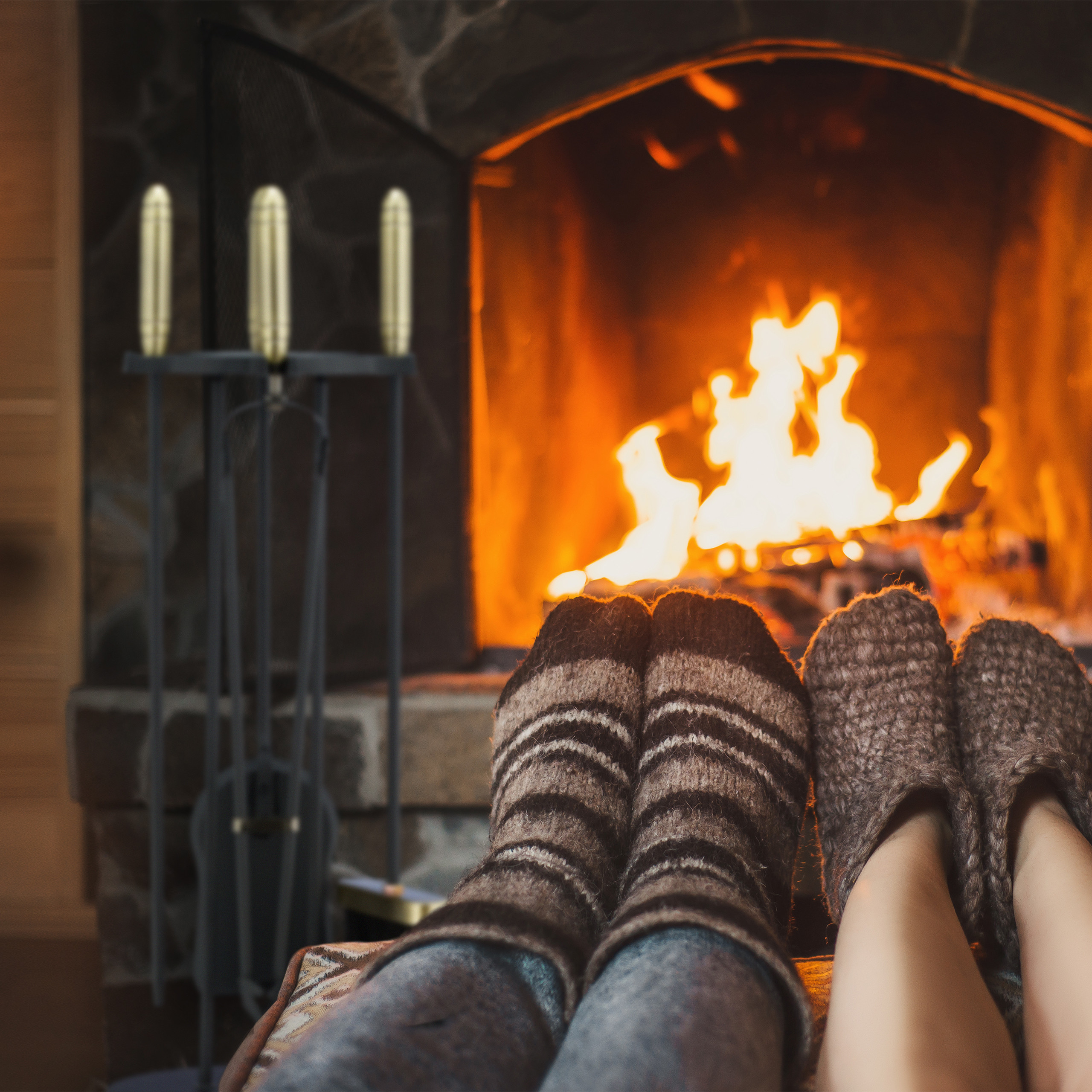 Kaminbesteck 5-teilig Kaminzange Haken Kaminbesen Ascheschaufel Messing