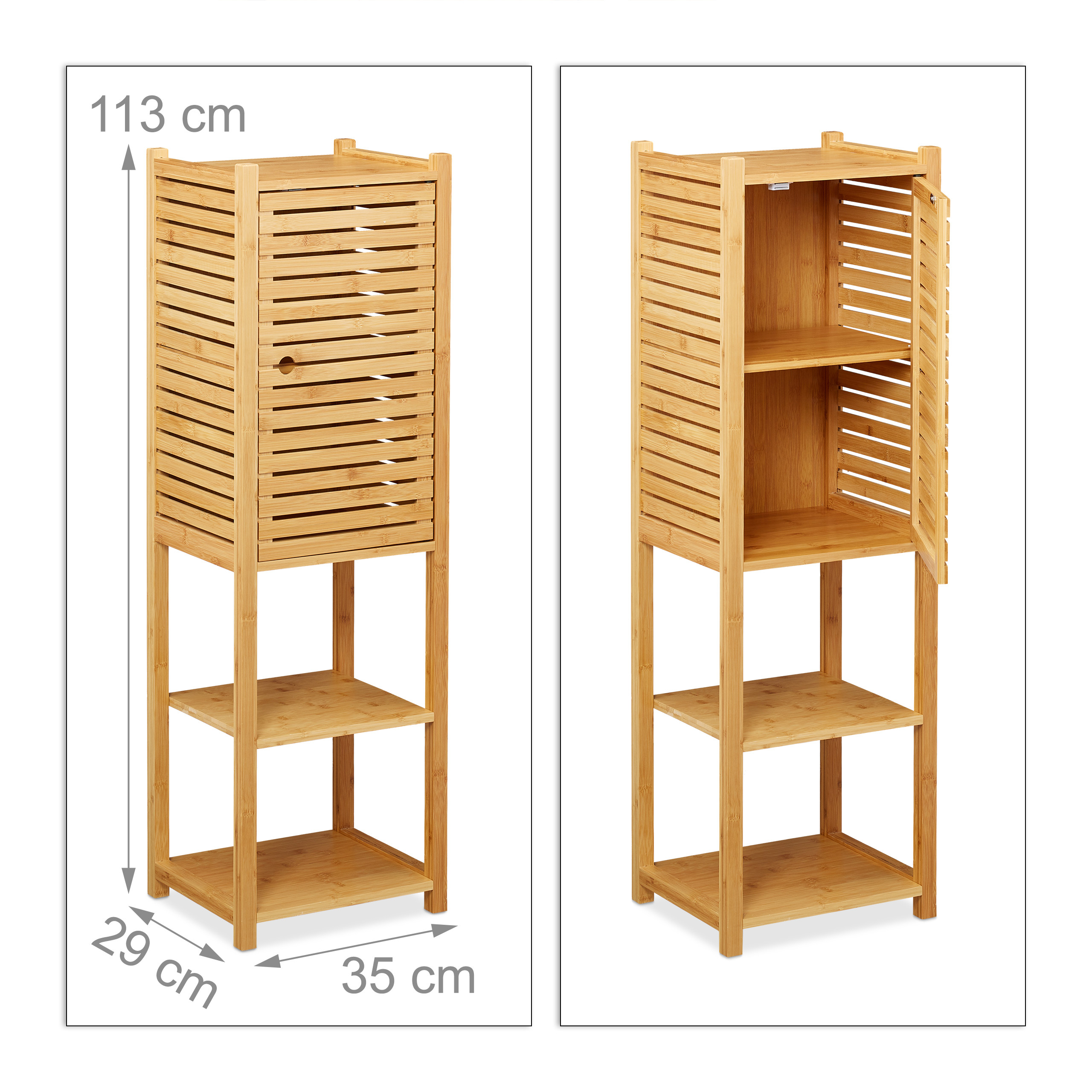 Badregal Bambus Badezimmerregal Standregal Badmöbel Bad Regal