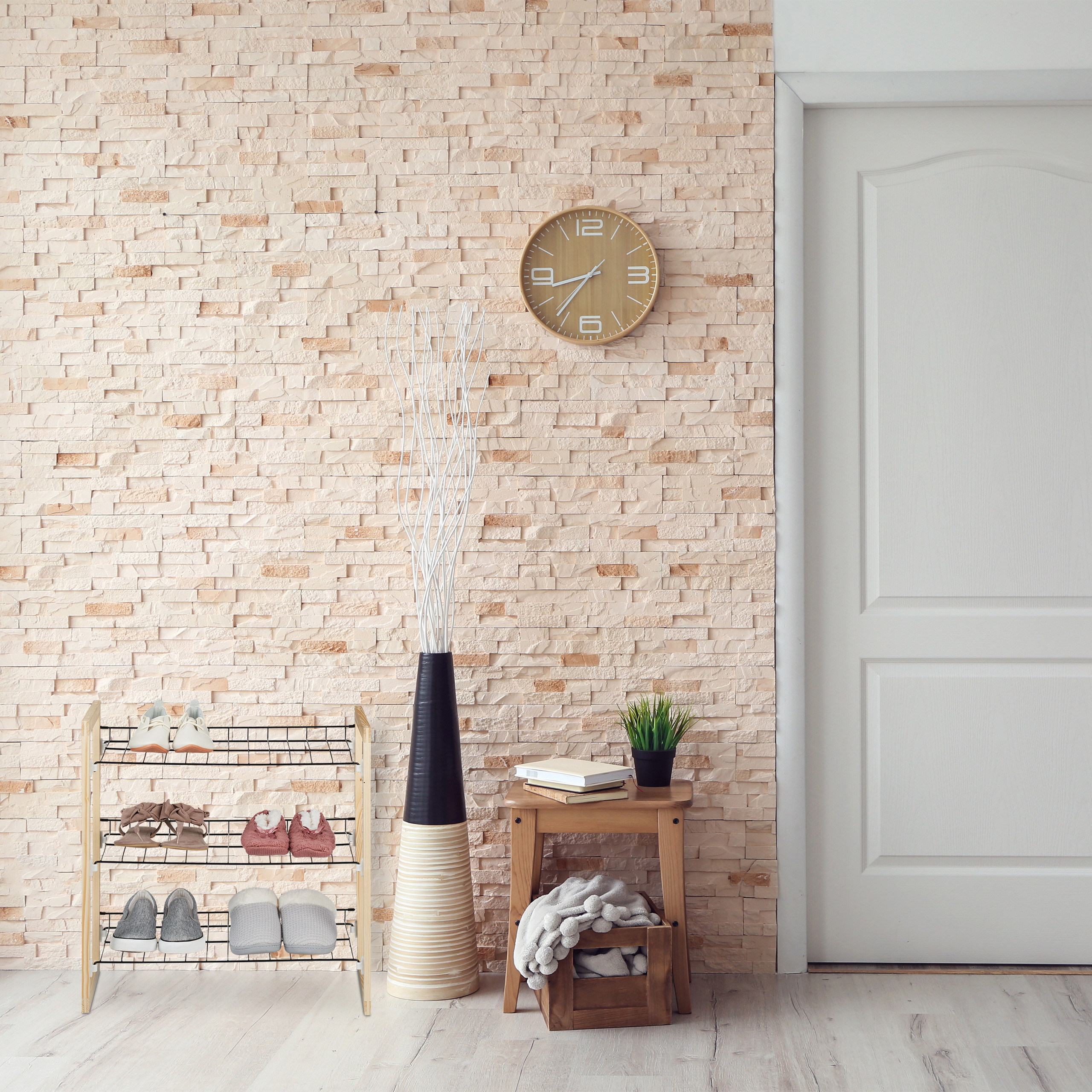 Schuhregal Schuhständer Schubablage Schuhaufbewahrung Metall Holz Shoe