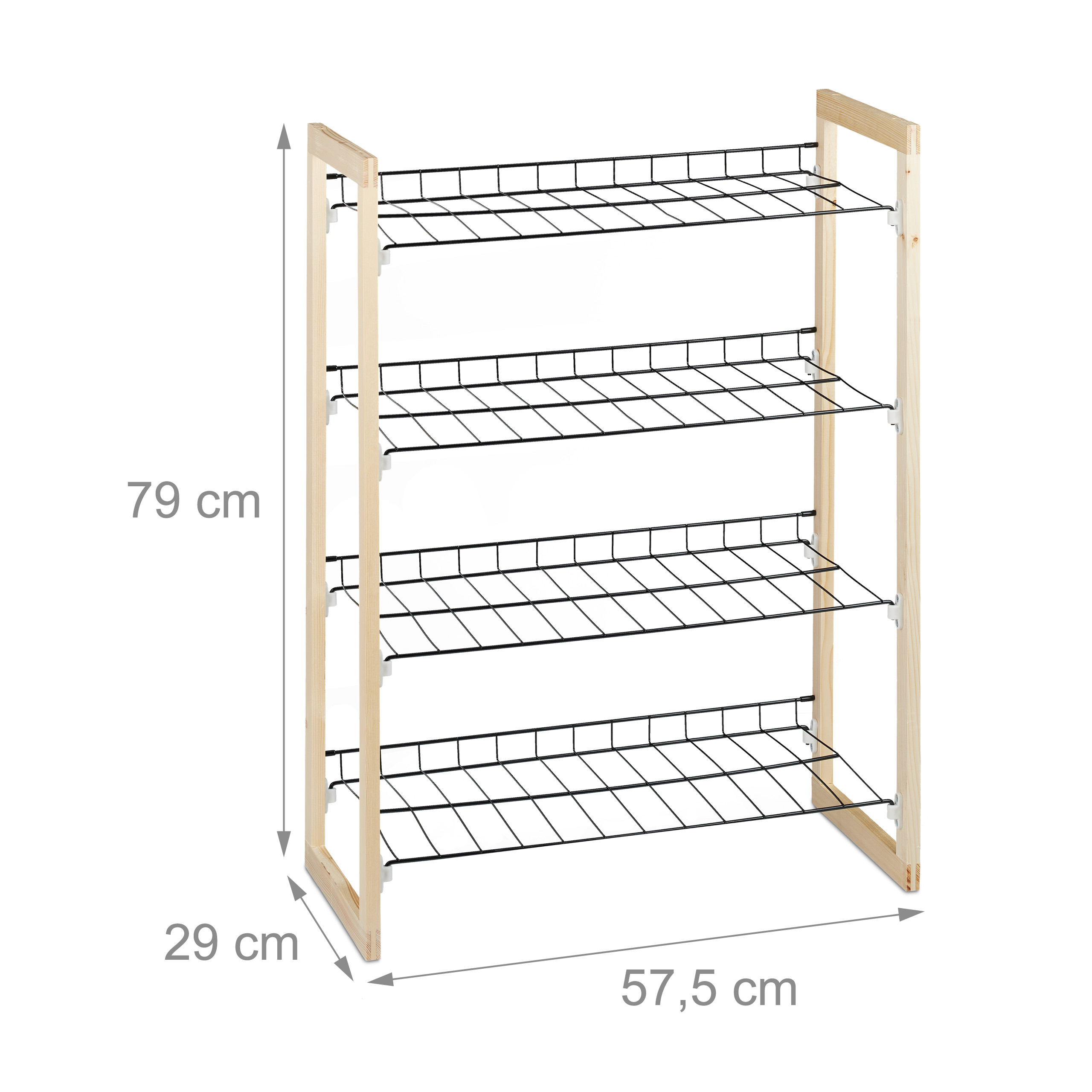 Schuhregal Schuhständer Schubablage Schuhaufbewahrung Metall Holz Shoe