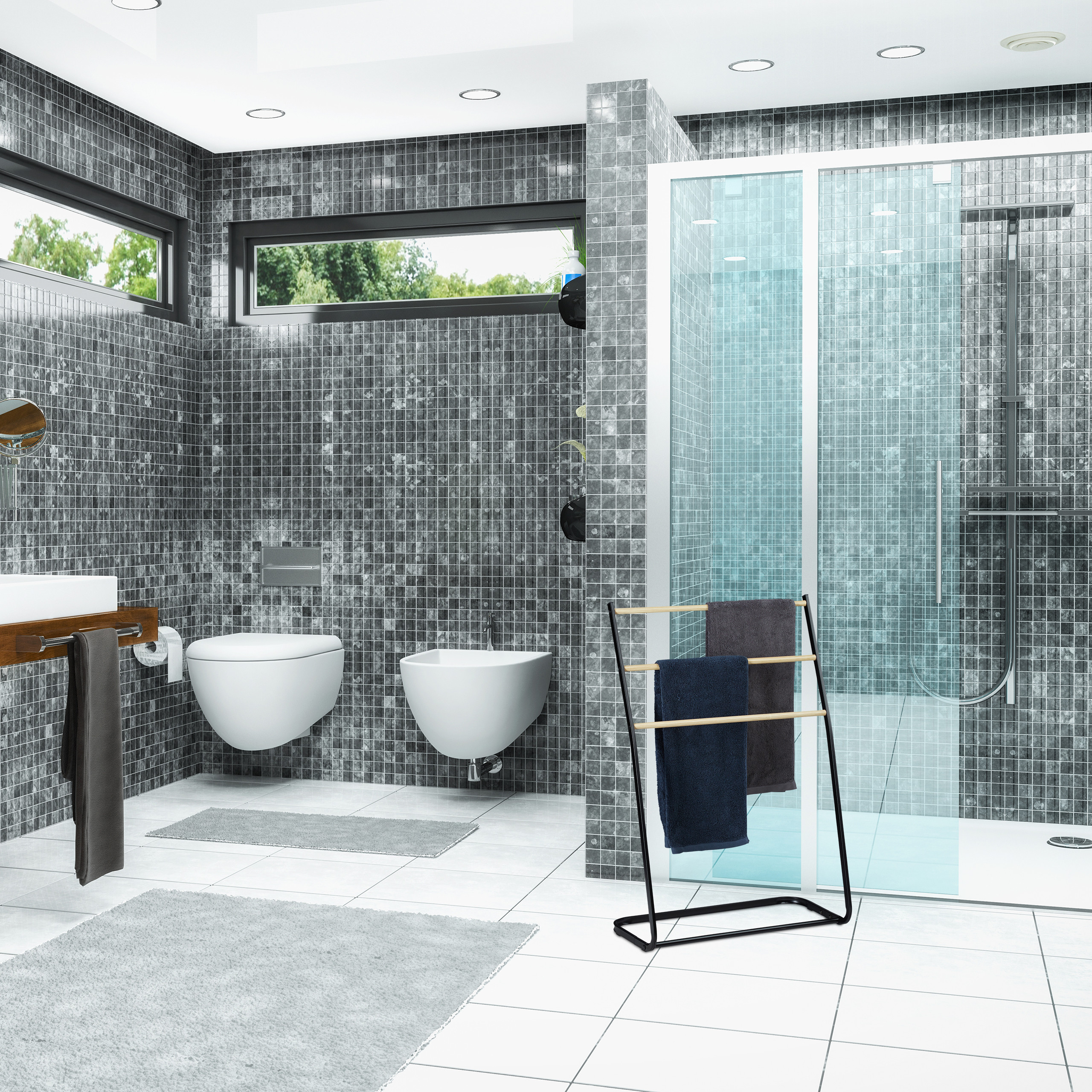 Handtuchhalter stehend Badetuchhalter Handtuchständer Towel Holder