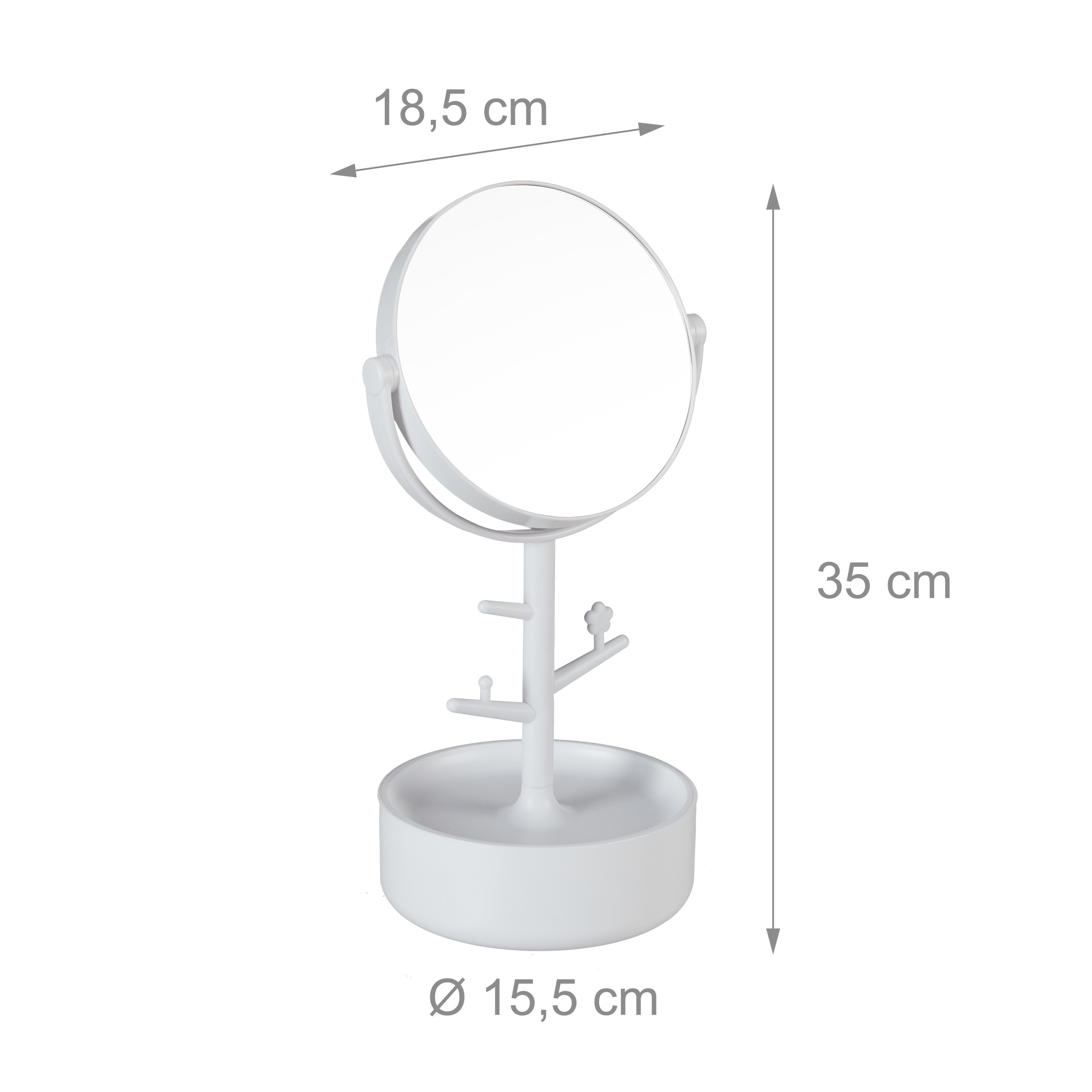 Kosmetikspiegel mit Aufbewahrung, Schmuckdose Schmuckkiste Schmuckbox