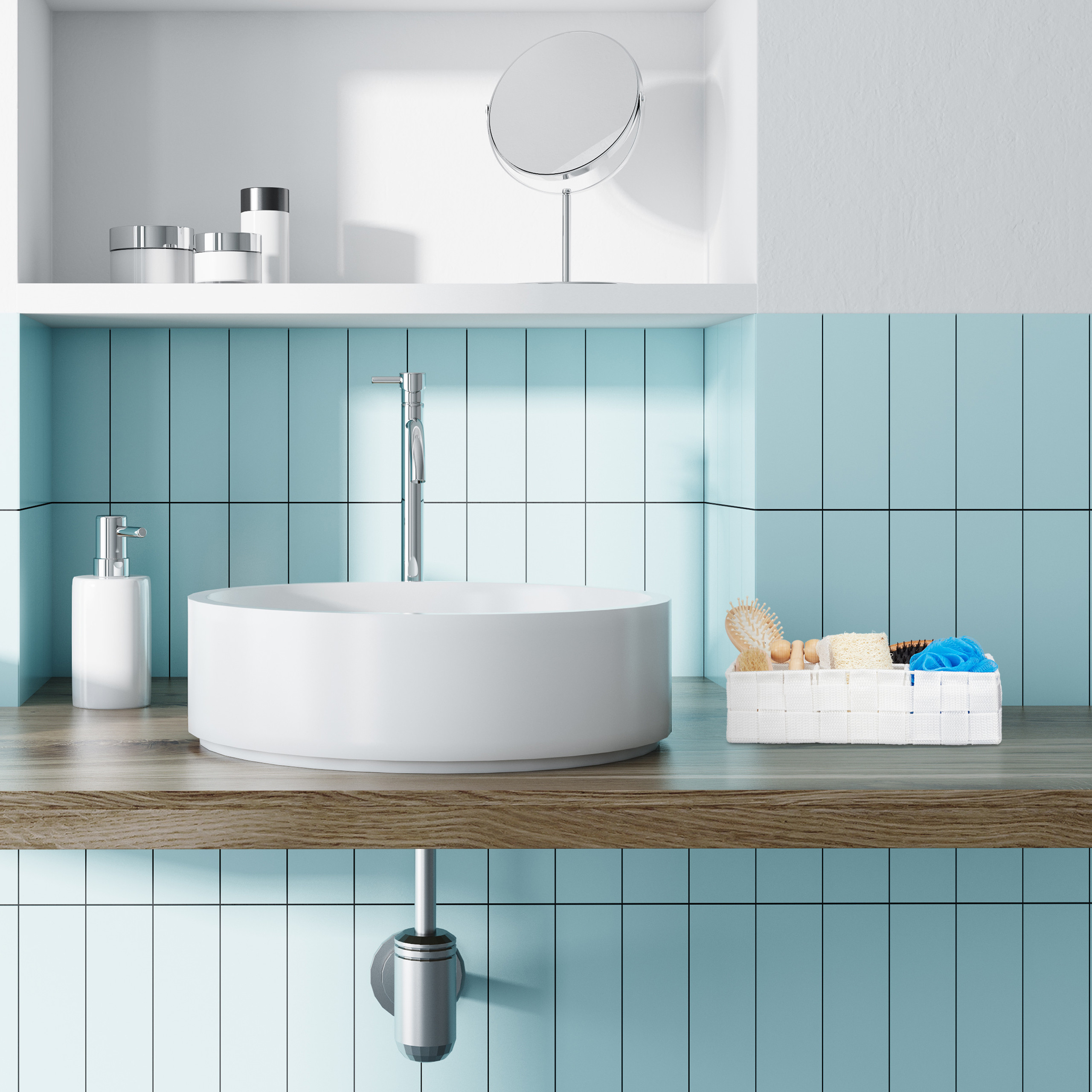 Aufbewahrungskorb mit Fächern Bad Organizer Badezimmerkorb