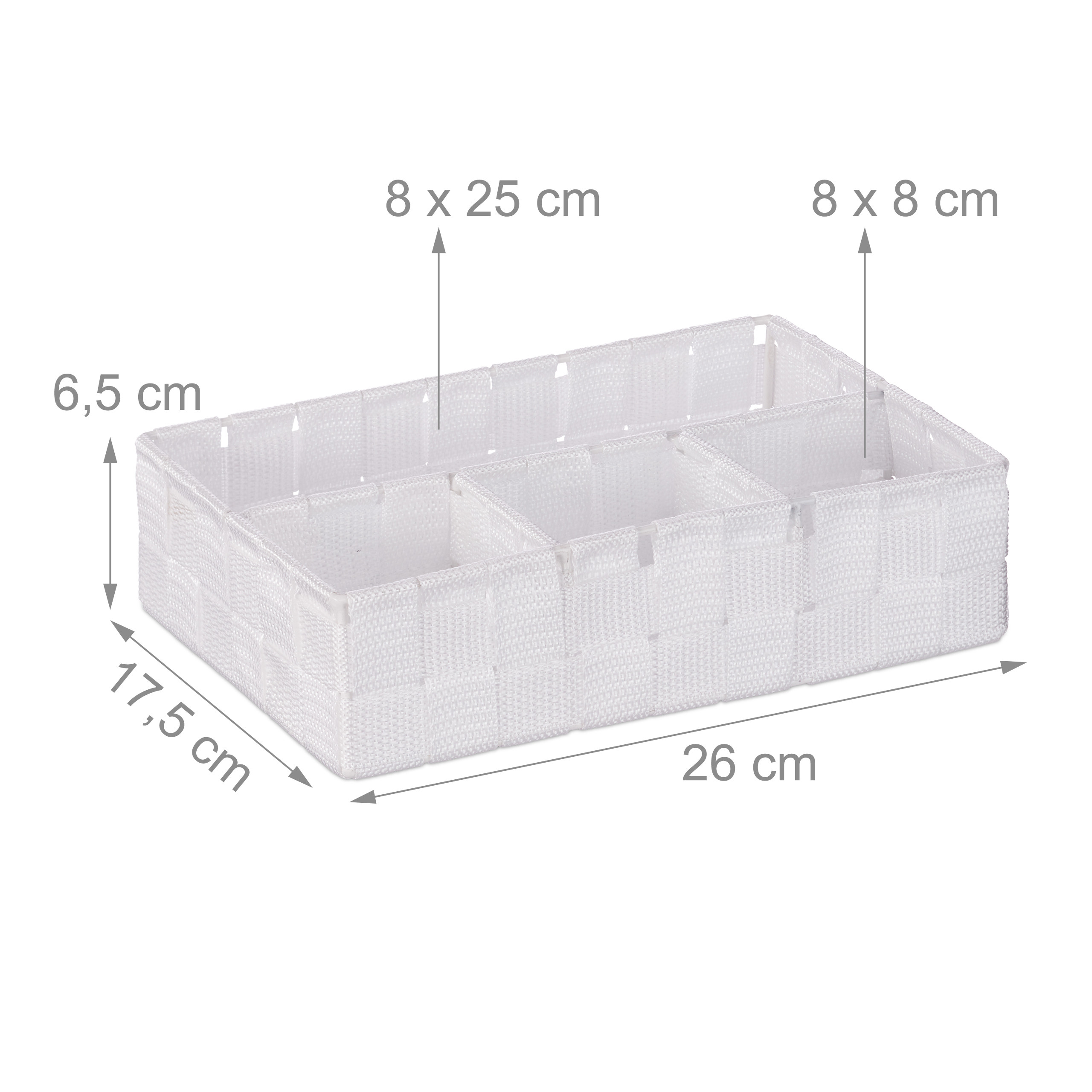 Aufbewahrungskorb mit Fächern Bad Organizer Badezimmerkorb