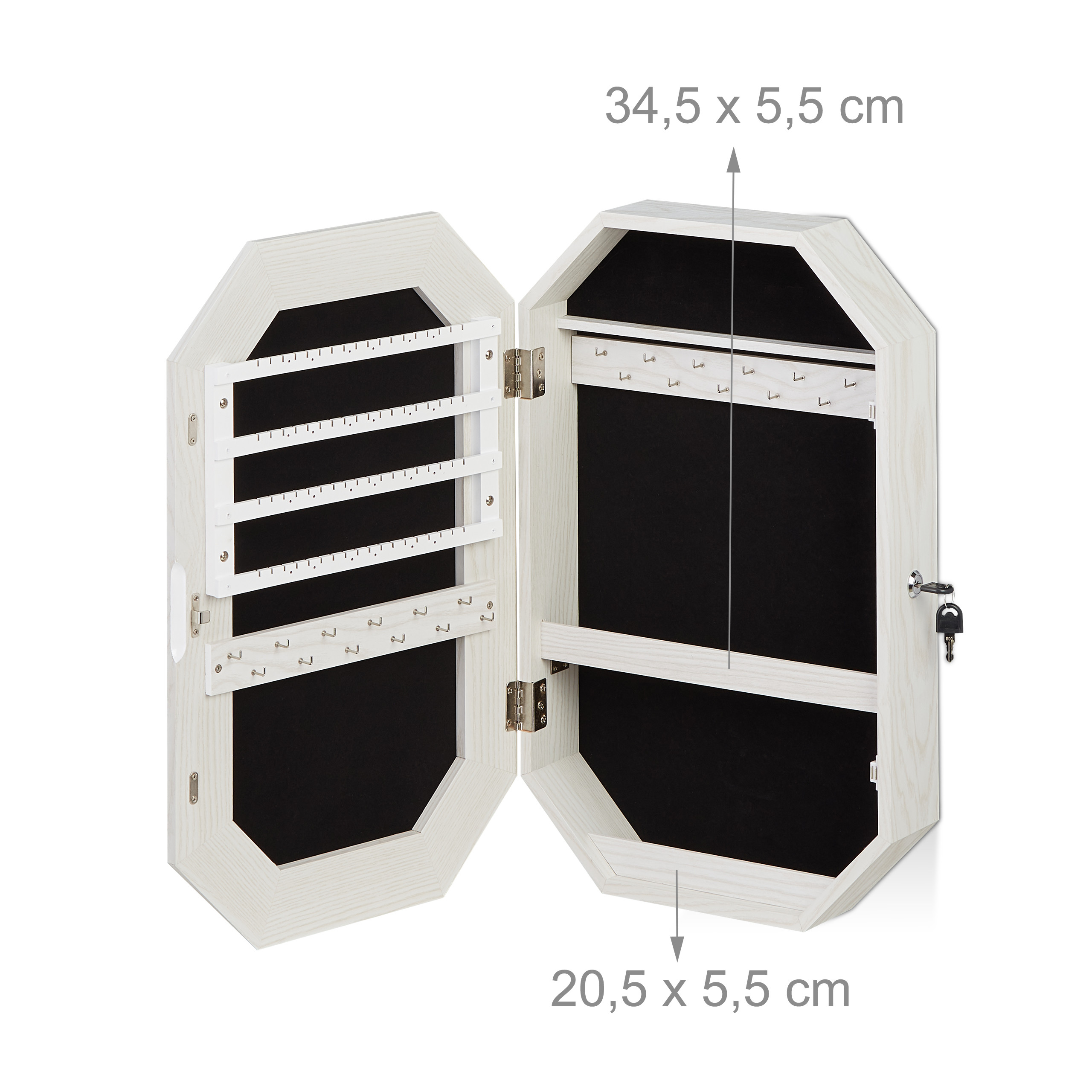 Schmuckschrank mit Spiegel, Schmuck Spiegelschrank hängend
