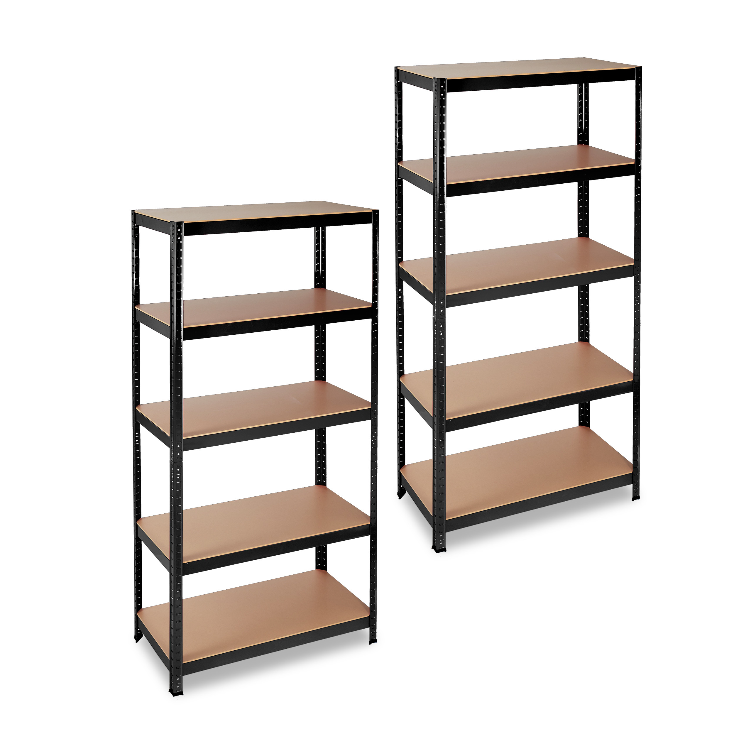 2 x Schwerlastregal schwarz Kellerregal Garagenregal Regalsystem