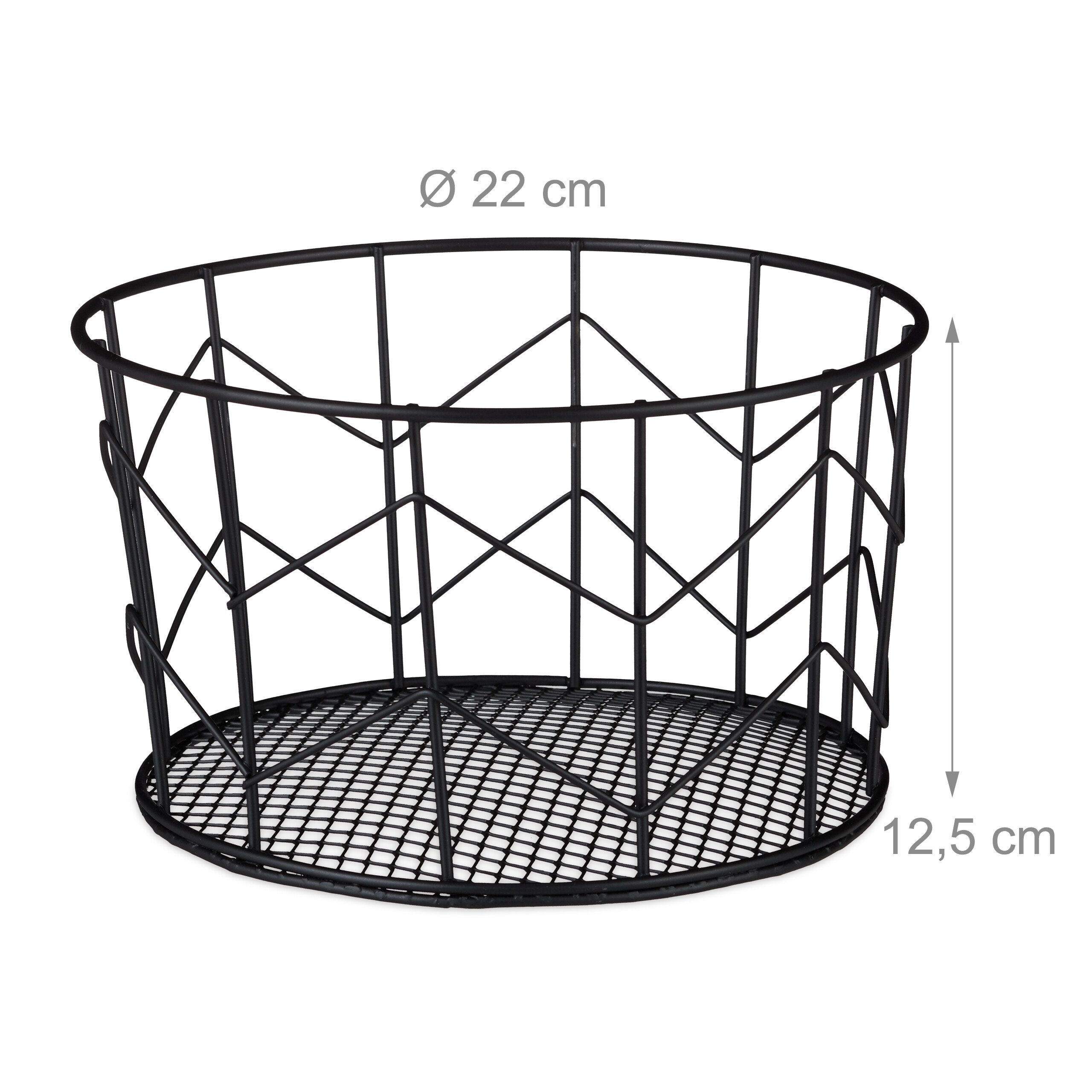 1 x Drahtkorb Metall Deko Korb Aufbewahrungskorb Allzweckkorb