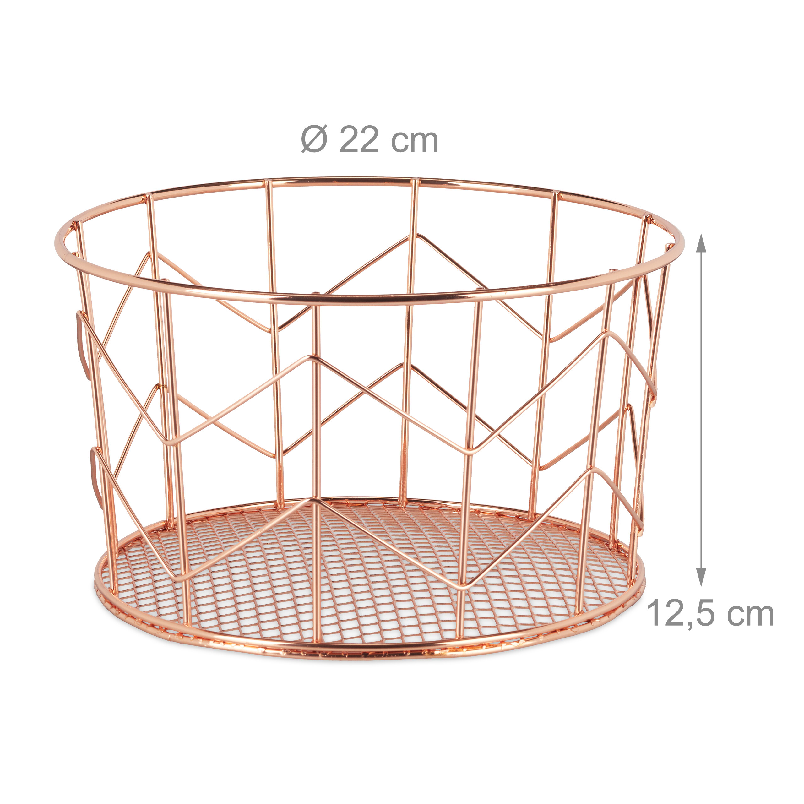 1 x Drahtkorb Deko Basket Allzweckkorb Aufbewahrungskorb Metallkorb Korb kupfer