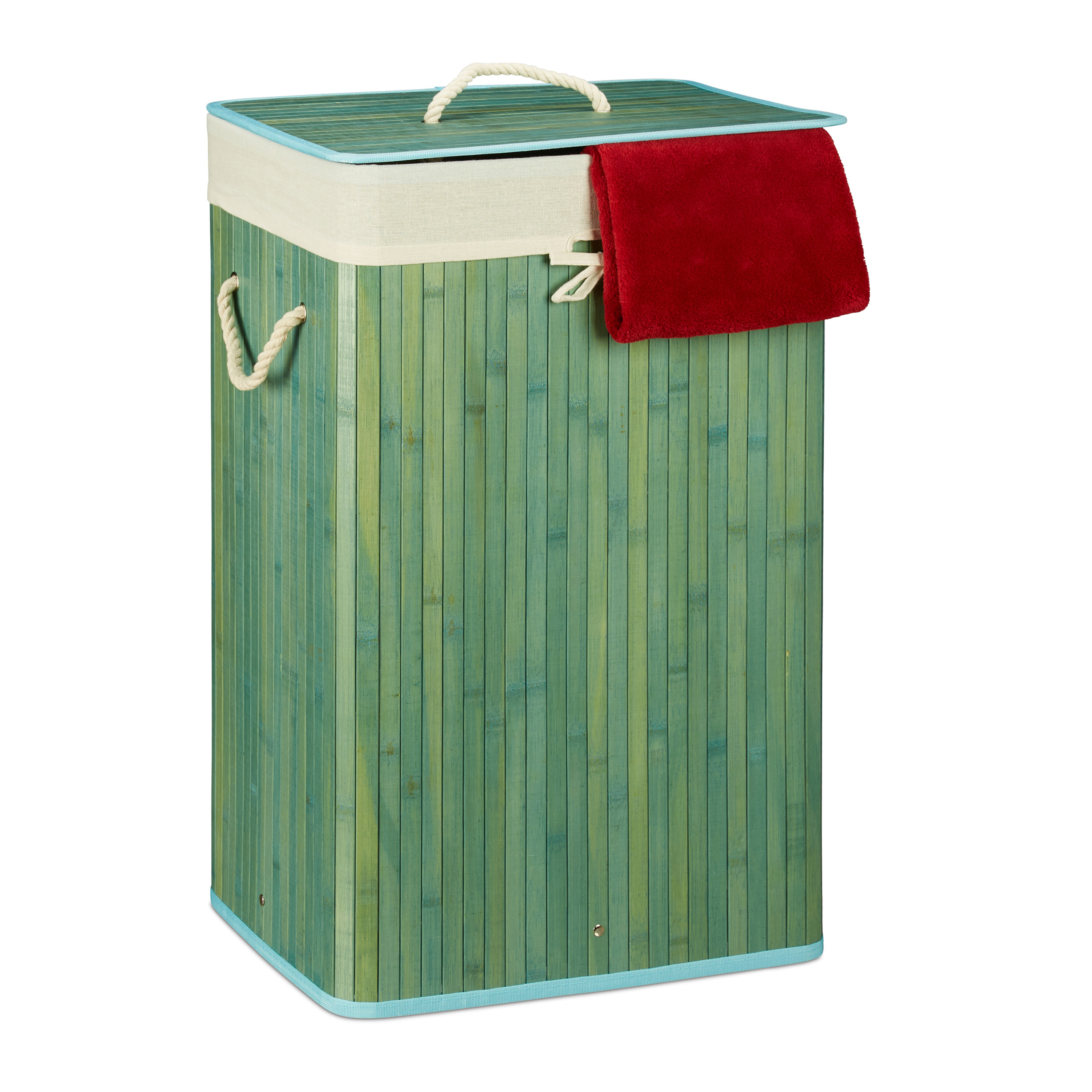 Wäschekorb Bambus Wäschebox Wäschetonne faltbar Wäschesammler XL