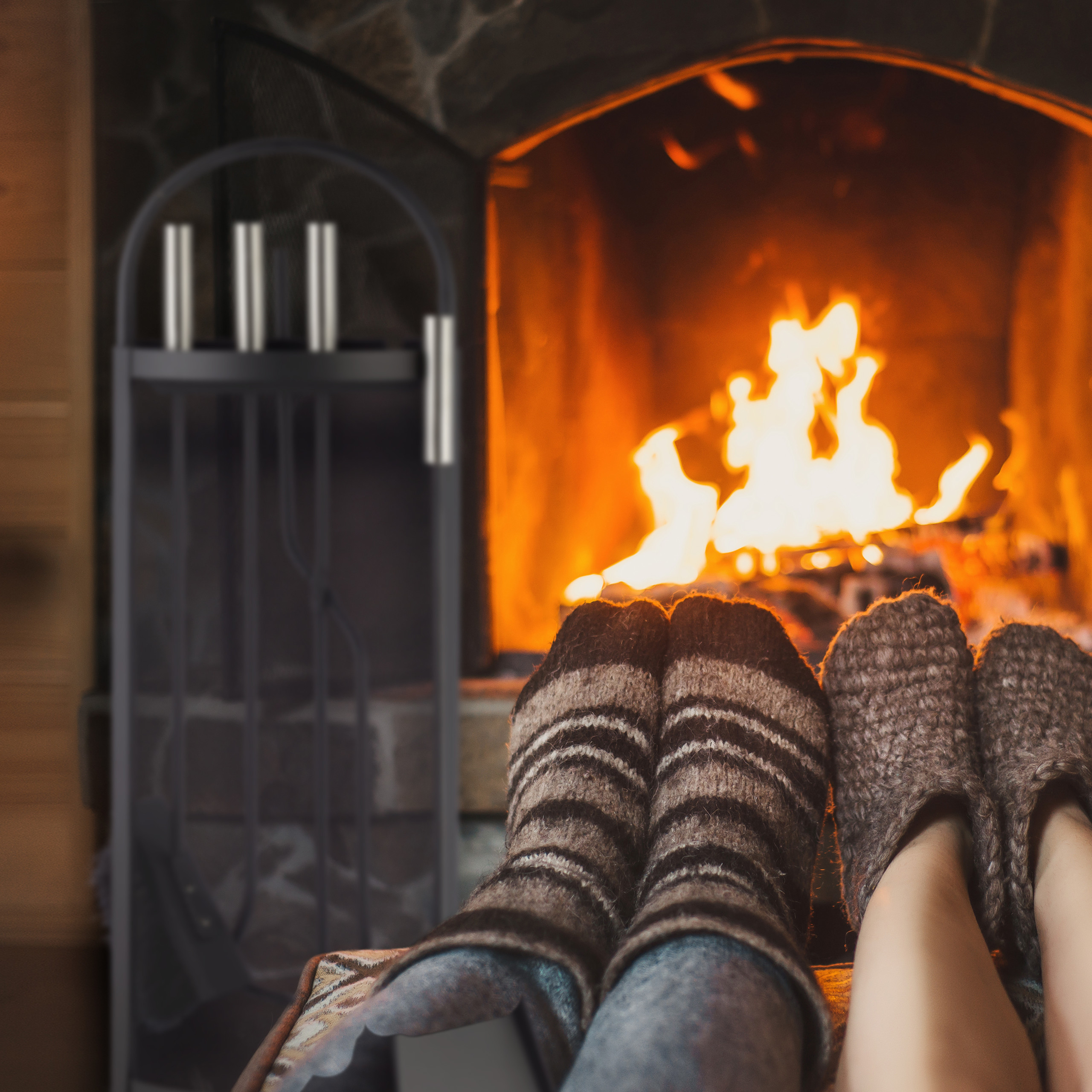 Kit chimenea, Accesorios chimenea, Atizador, Pala ceniza, Cepillo