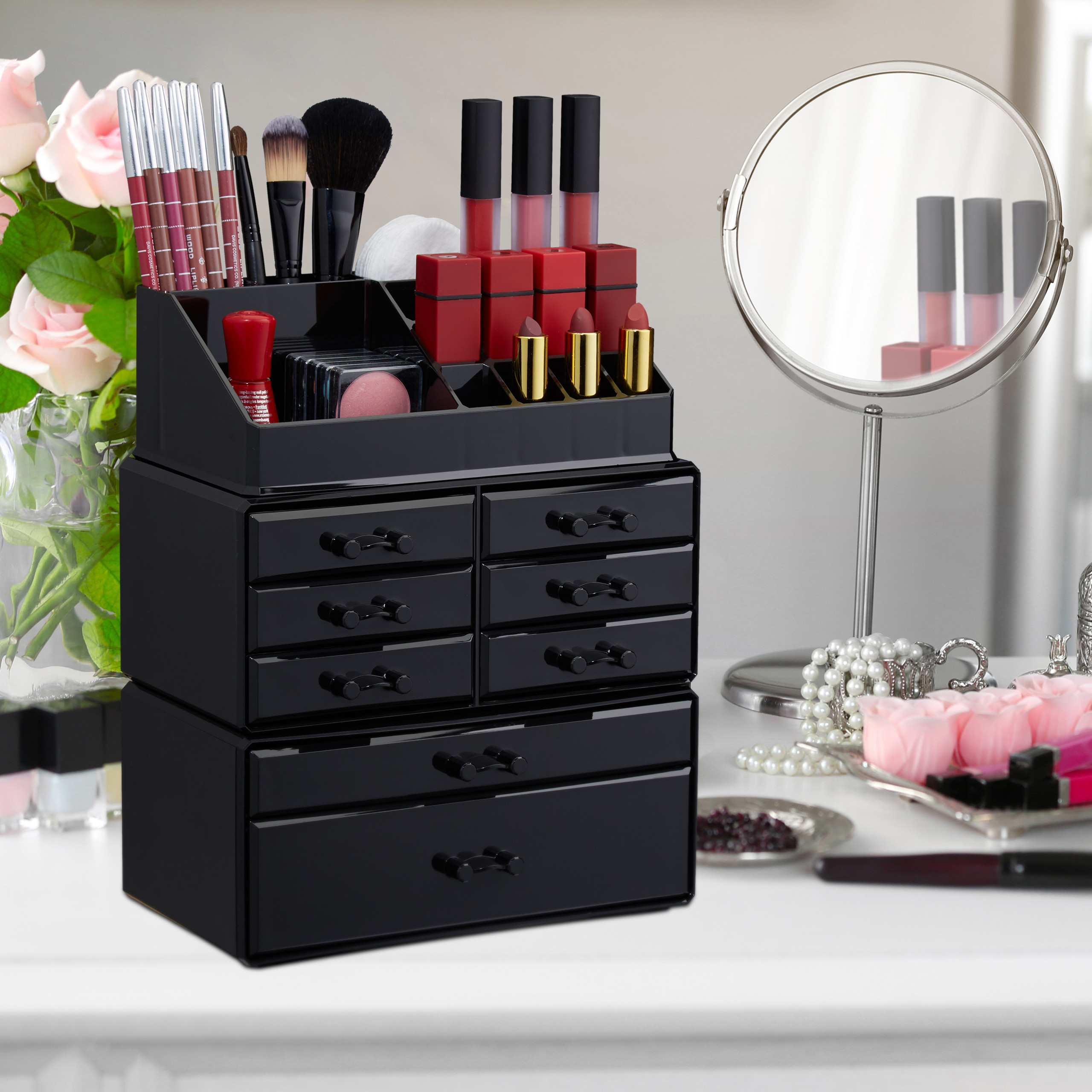 makeup organizer opbergen van cosmetica acryl stapelbaar met