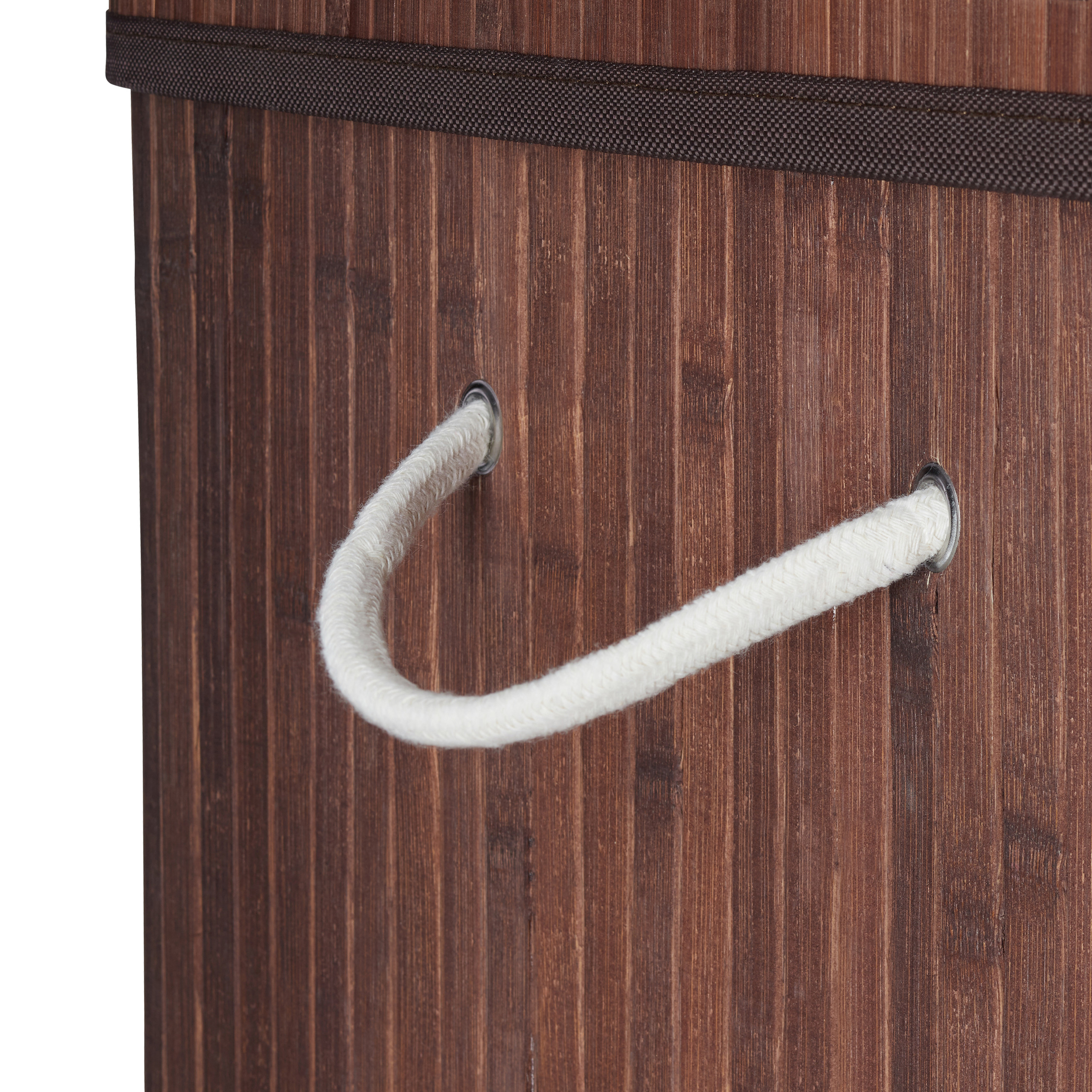 Wäschekorb Bambus Wäschebox 2 Fächer Wäschetrenner Wäschesortierer