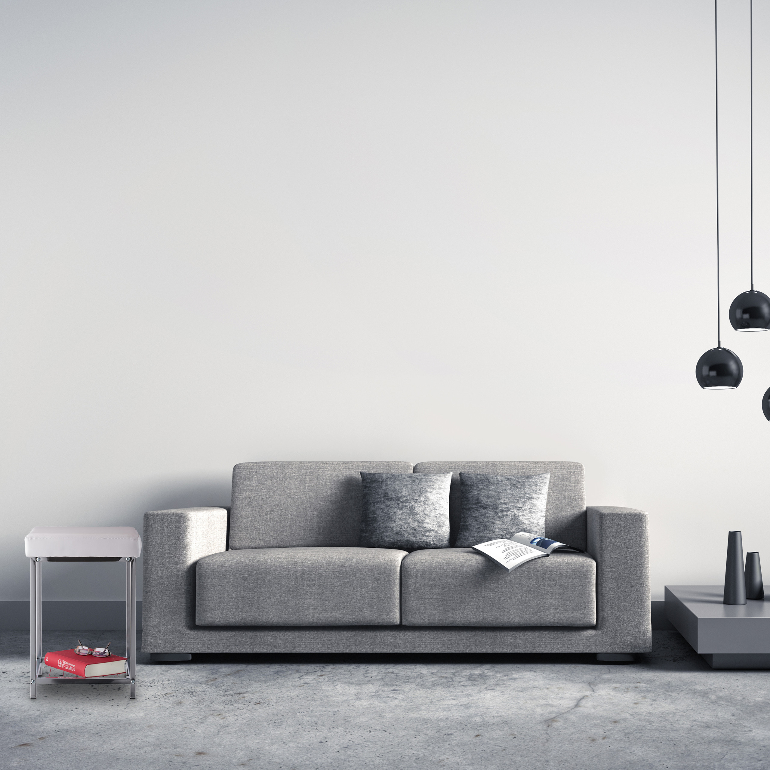 Hocker Weiß Sitzhocker Chrom Fußablage Beistellhocker Polsterhocker