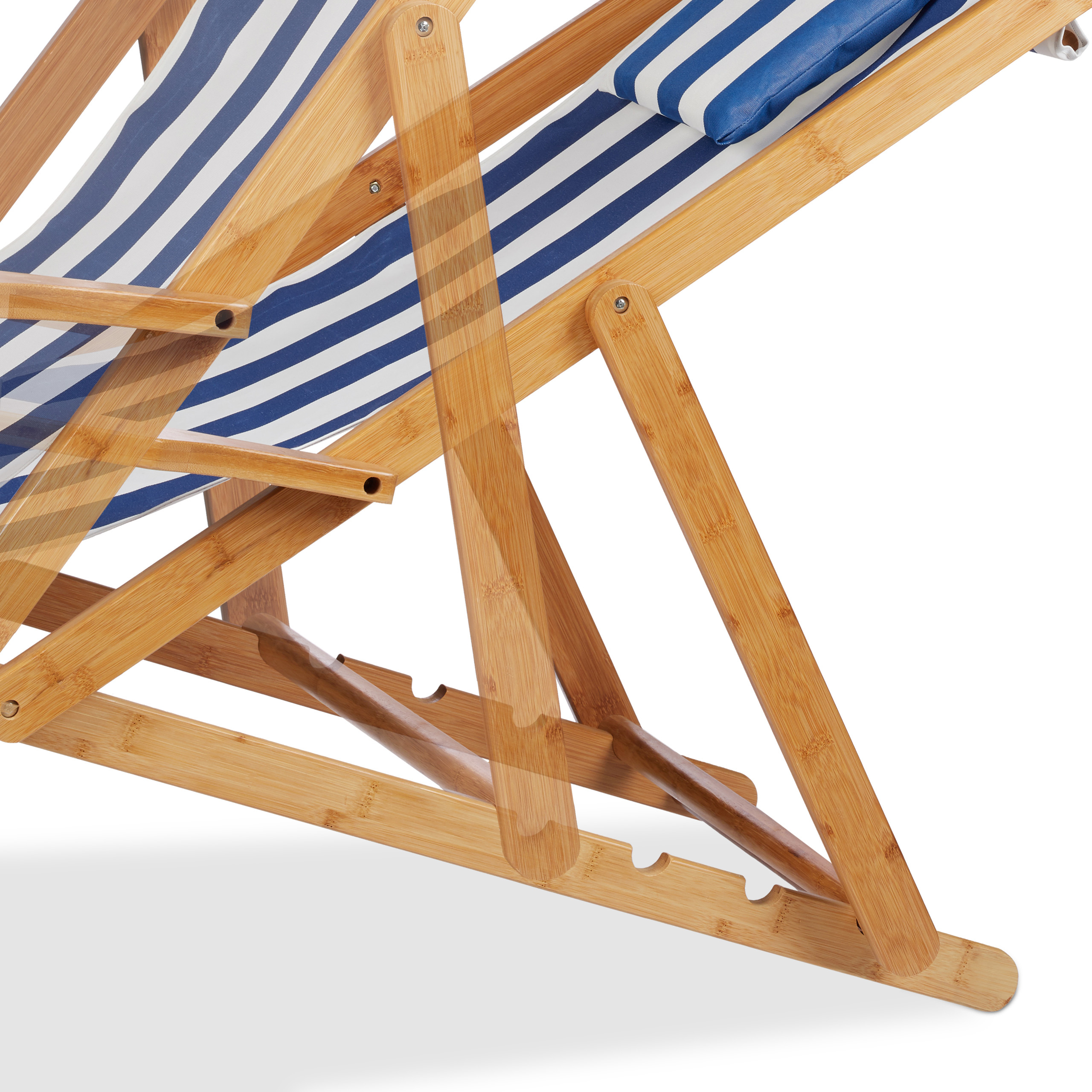 Liegestuhl klappbar 2er Set Armlehnen Getränkehalter Strandliegestuhl