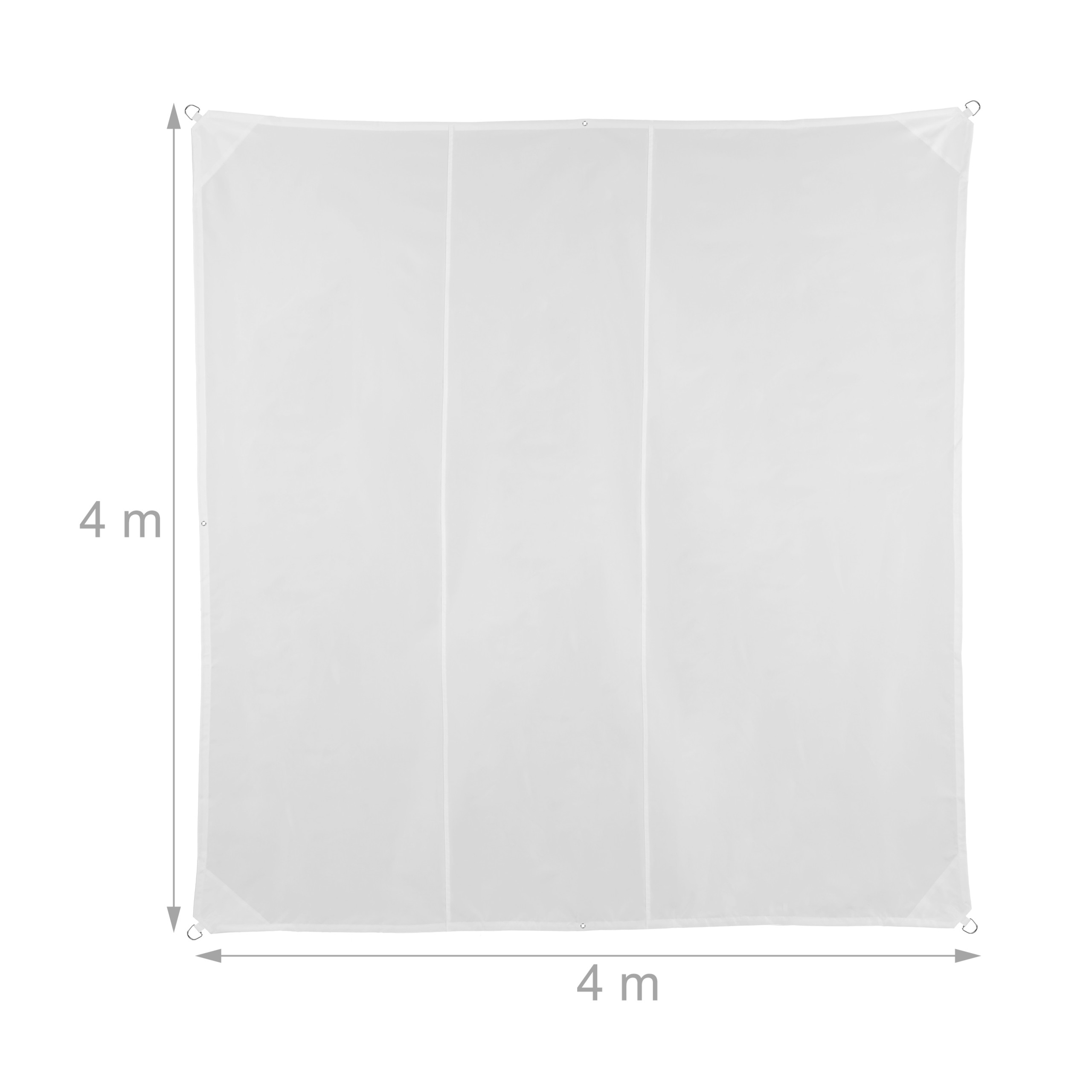 Sonnensegel Terrassendach Stoff Balkonsegel Segeltuch weiß quadratisch