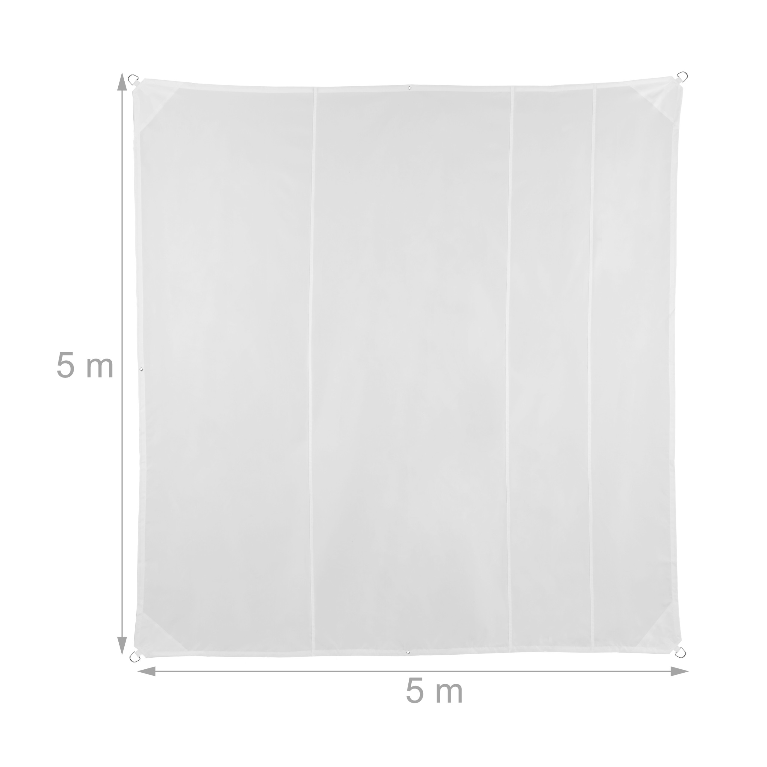 Sonnensegel Terrassendach Stoff Balkonsegel Segeltuch weiß quadratisch