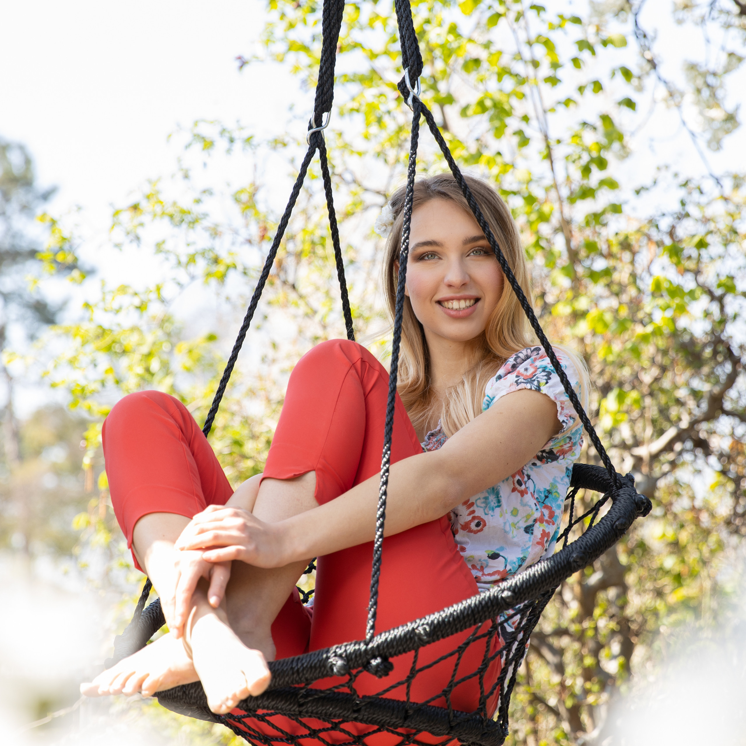 Korbschaukel Sitzschaukel Korbhängesessel Hängesitz Gartenschaukel Korb