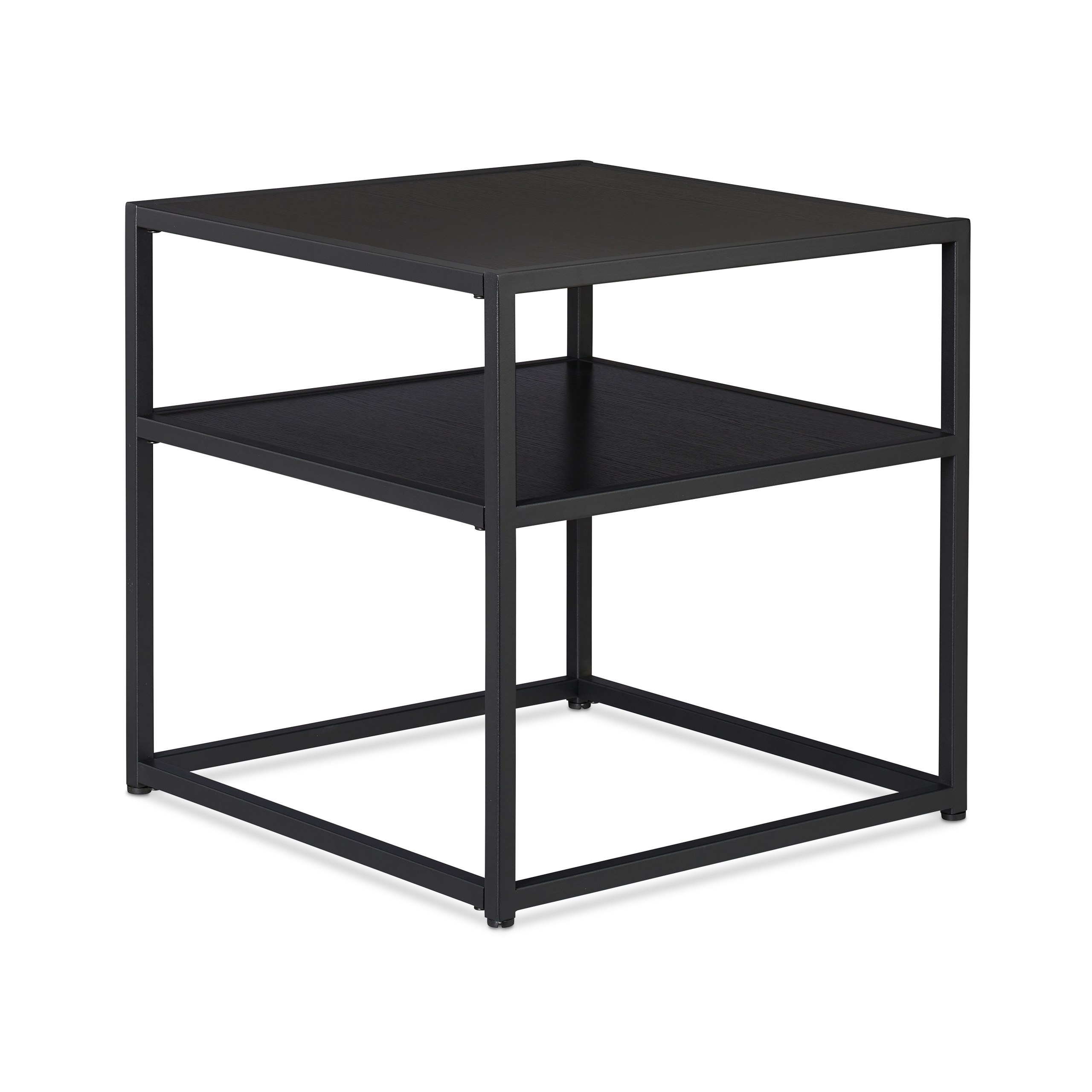 Beistelltisch schwarz Dekotisch Ziertisch quadratisch Stubentisch