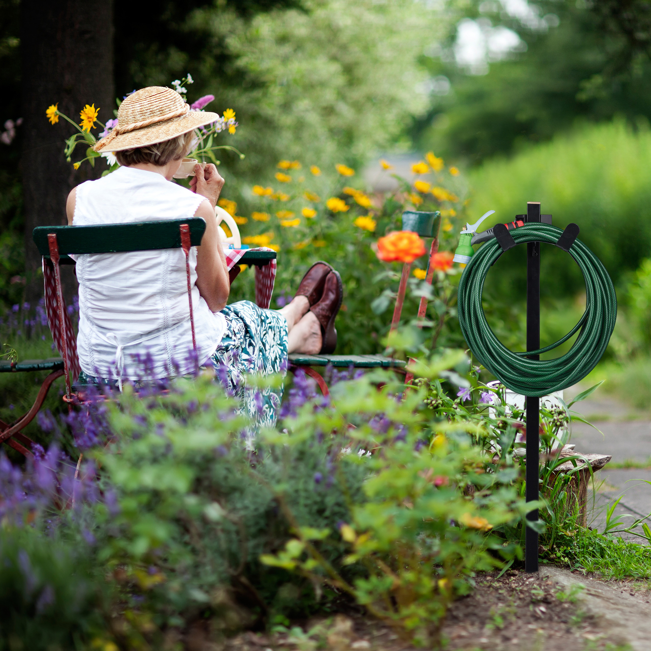 Schlauchhalter stehend, Schlauchständer, Schlauchhalterung